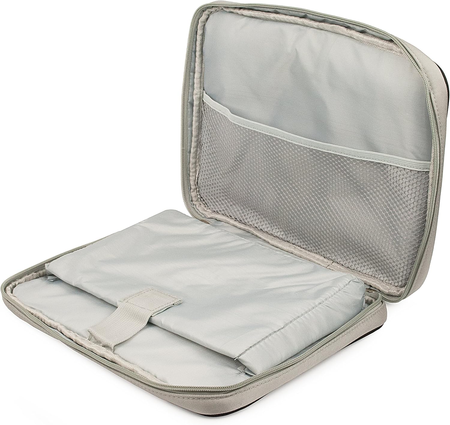 Vangoddy Bolsa de mensajero ligera plateada y negra para Tienda Kindle Fire HD (6, 7, 8, HDX 8.9, 10), HD Kids Edition Tablet