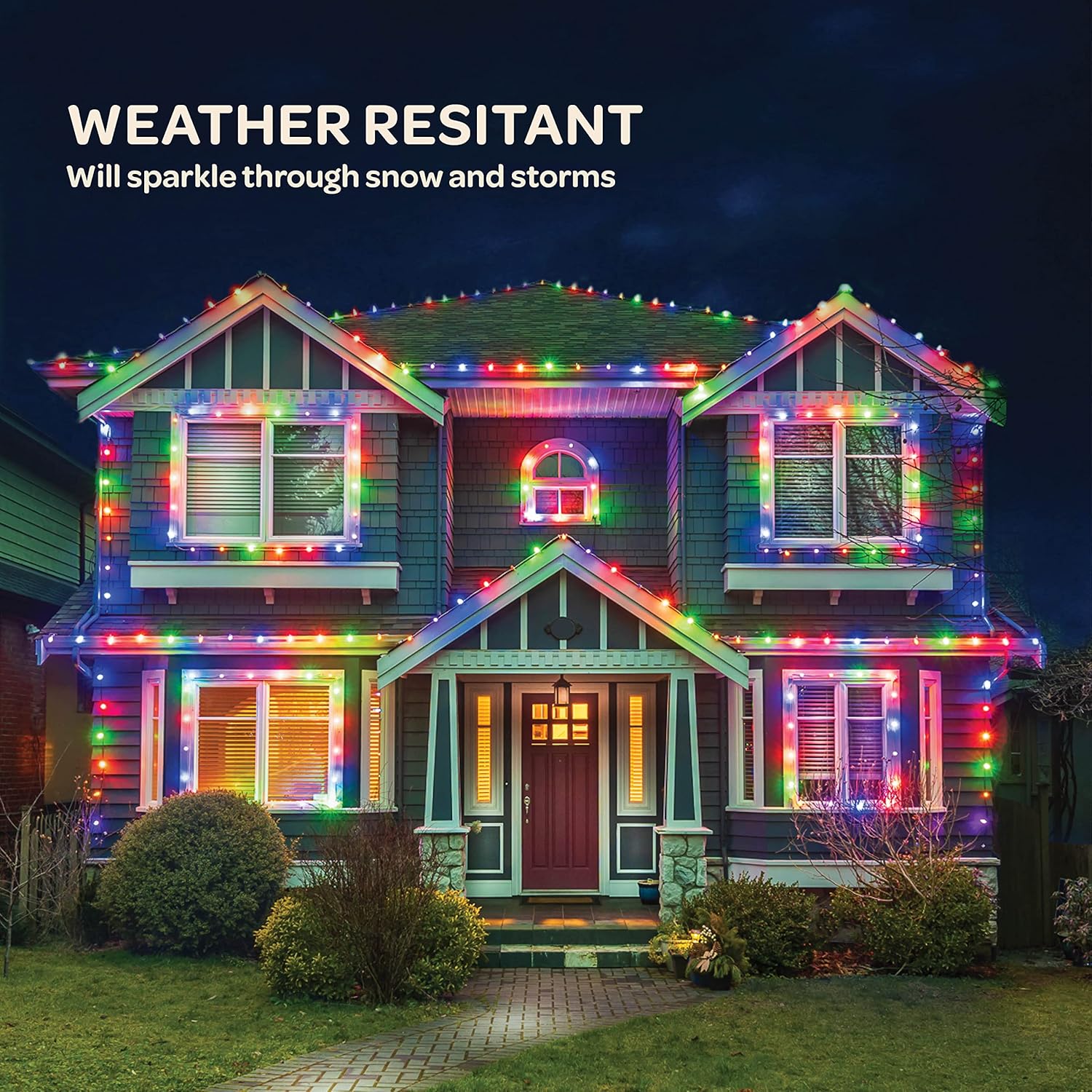 1000 luces LED de Navidad multicolor 400 pies de cadena de luces superlargas  Control remoto con 8 modostemporizadorregulable  Aprobado por UL para