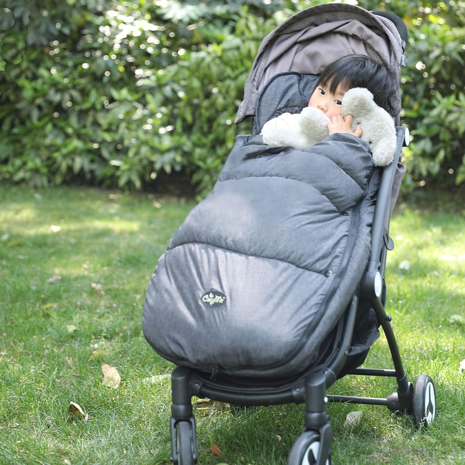 Saco para cochecito de bebé, manta con capucha para cochecito para bebé, bolsa para cochecito de cochecito con forro polar multiusos, funda cálida