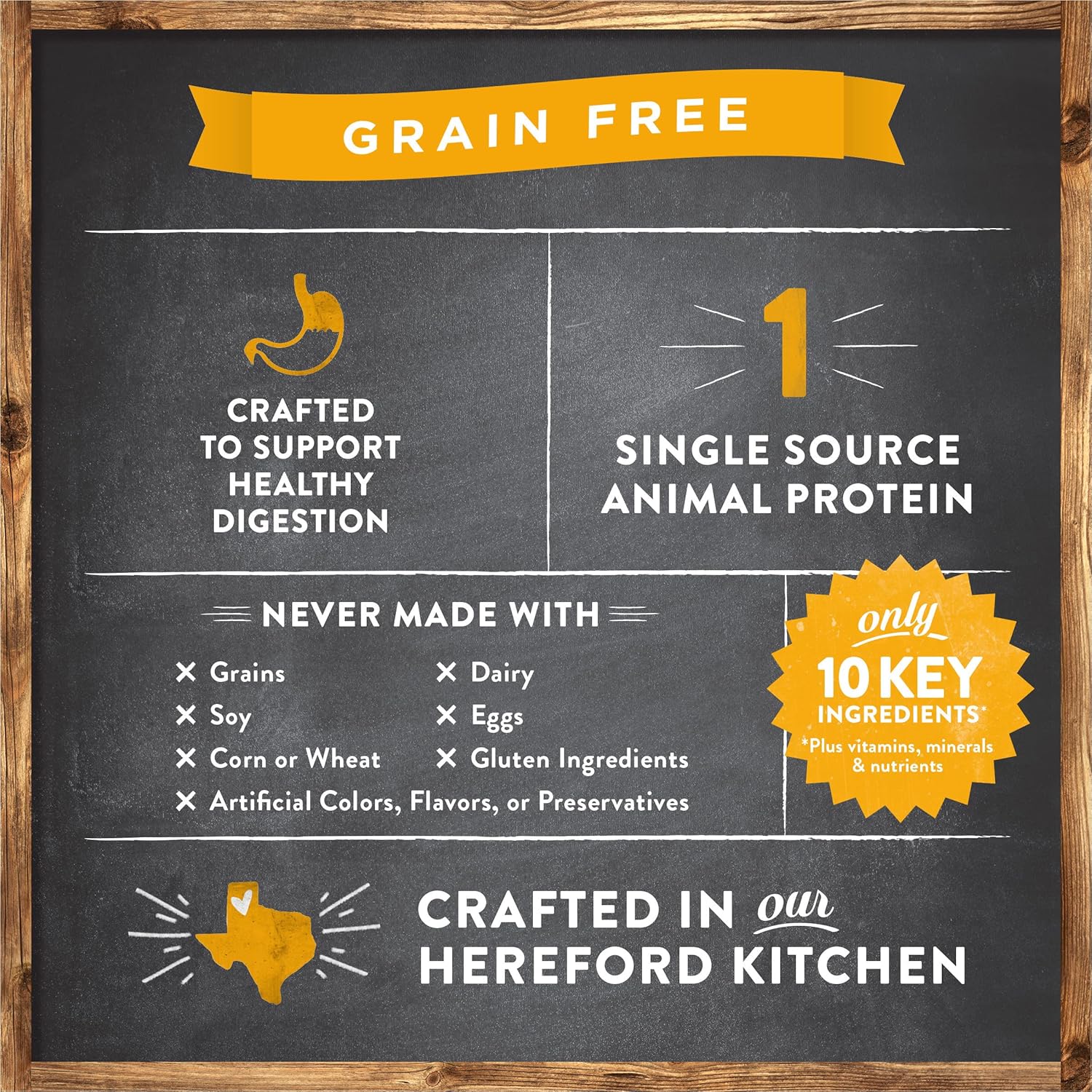 Merrick Alimento seco para perros sin cereales de ingredientes limitados, croquetas premium y saludables con cordero y batata, bolsa de 4.0 libras