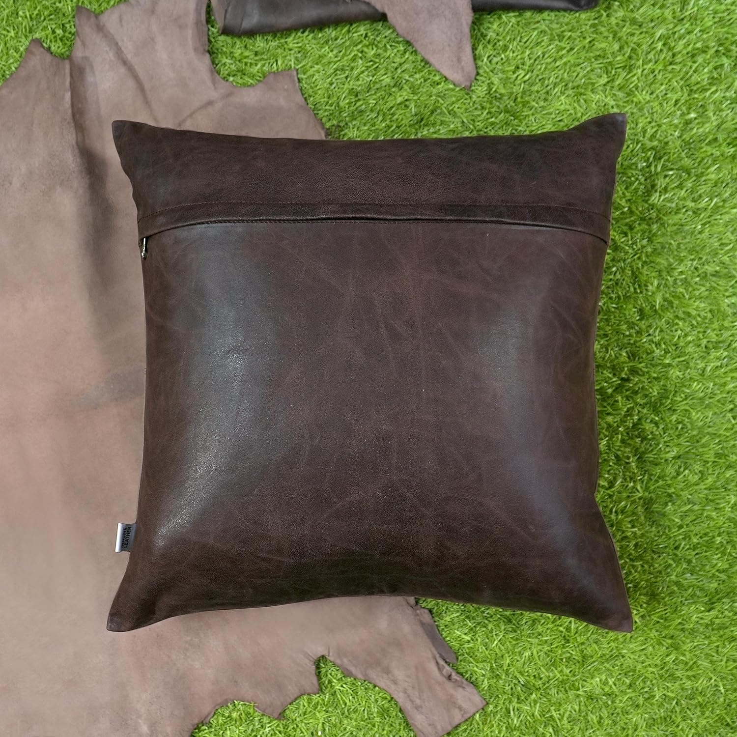 KUIRMODA Funda de almohada de piel de cordero  Funda de cojín decorativa para sofá  Fundas para sala de estar y dormitorio, 22 x 22 pulgadas