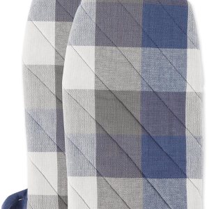 DII Tri-Color Check Collection – Juego de manoplas para horno, color azul francés, 2 piezas DII Tri-Color Check Collection – Juego de manoplas para horno, color azul francés, 2 piezas
