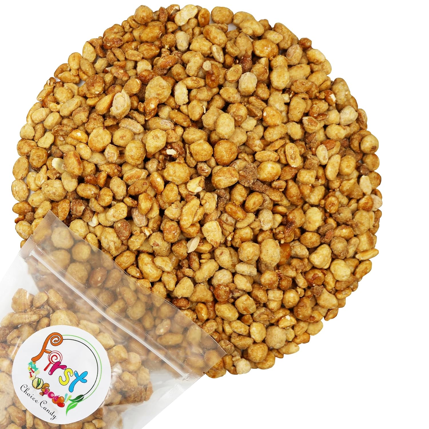 FirstChoiceCandy Cacahuetes de caramelo con mantequilla, cacahuetes recubiertos de caramelo tostado crujiente (5 libras (paquete de 1))