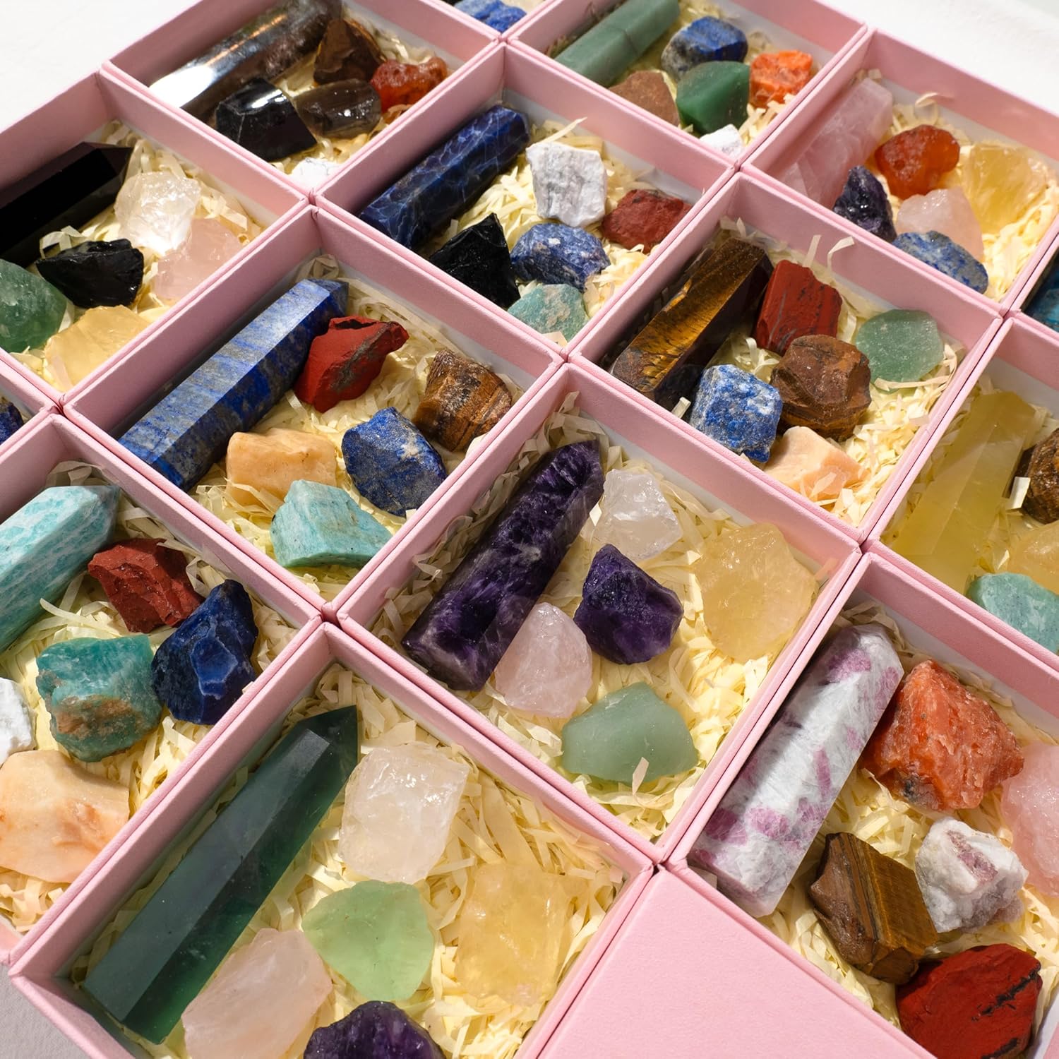 Runyangshi Torre de cristal de citrino natural de 3 pulgadas con 5 piedras crudas de cristal en bruto para Reiki Chakra Meditación Terapia