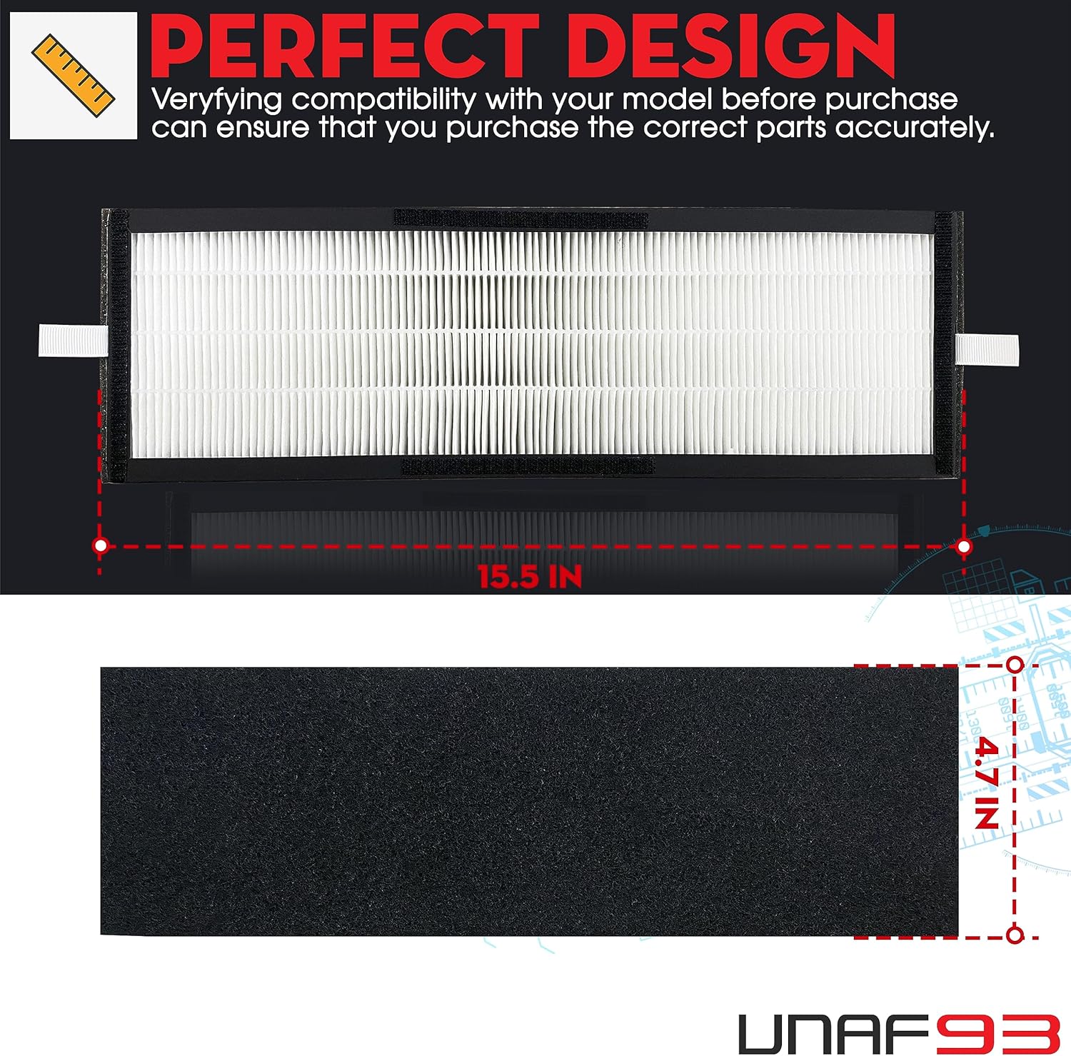 2 juegos de filtro HEPA T500 y prefiltro de carbono que sustituye al filtro TF-60TF60-MP TF60 compatible con el purificador de aire de torre Alen