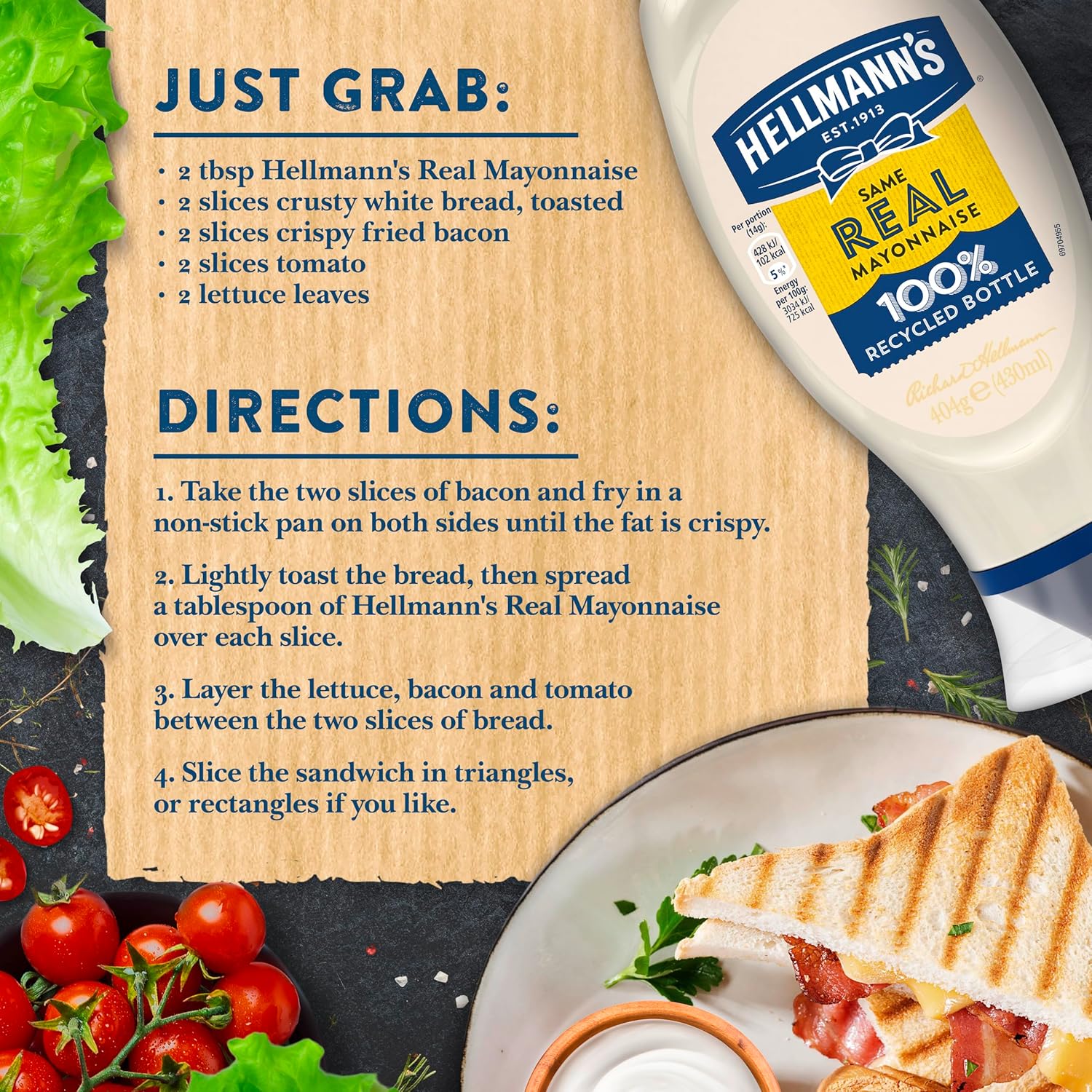 Hellmanns Real Mayonesa Squeezy 15.17 oz