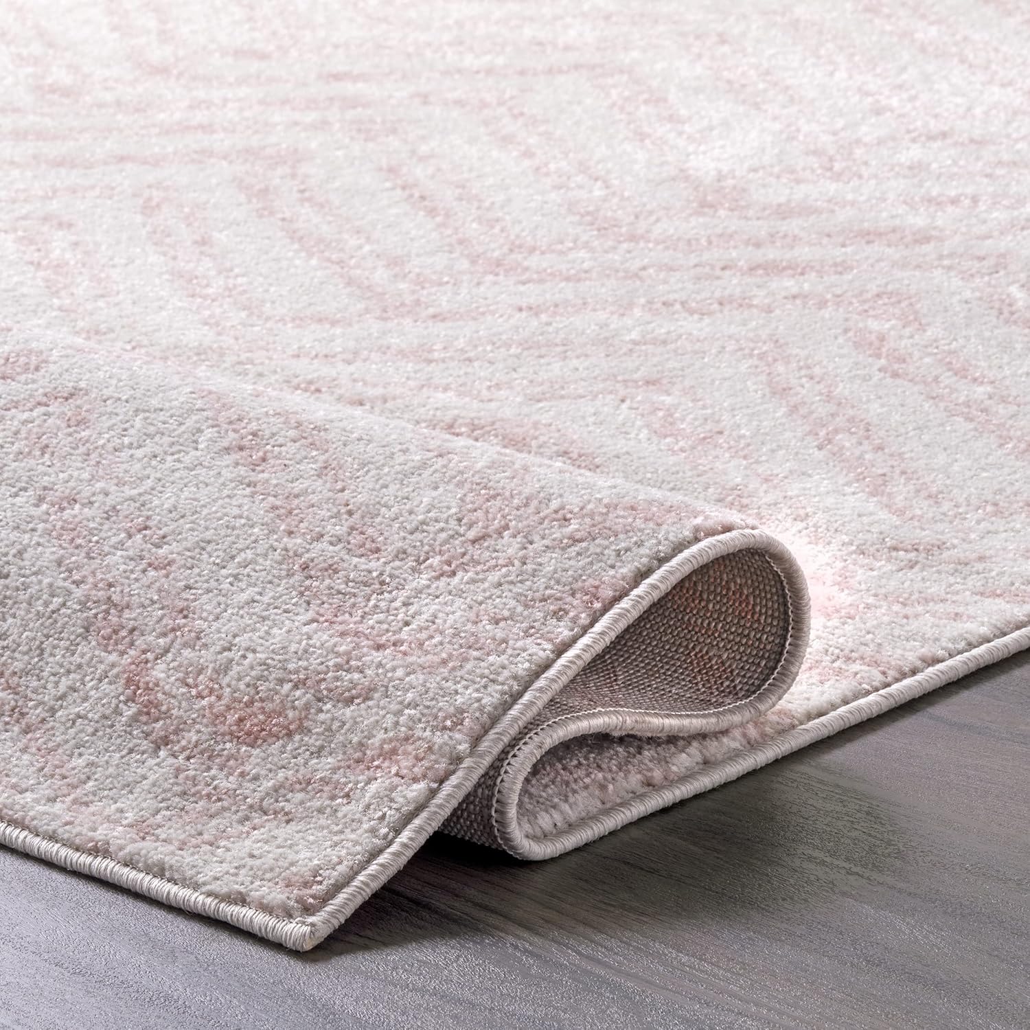 nuLOOM Rosanne – Tapete geométrico, 6 pies 7 pulgadas x 9 pies, rosa