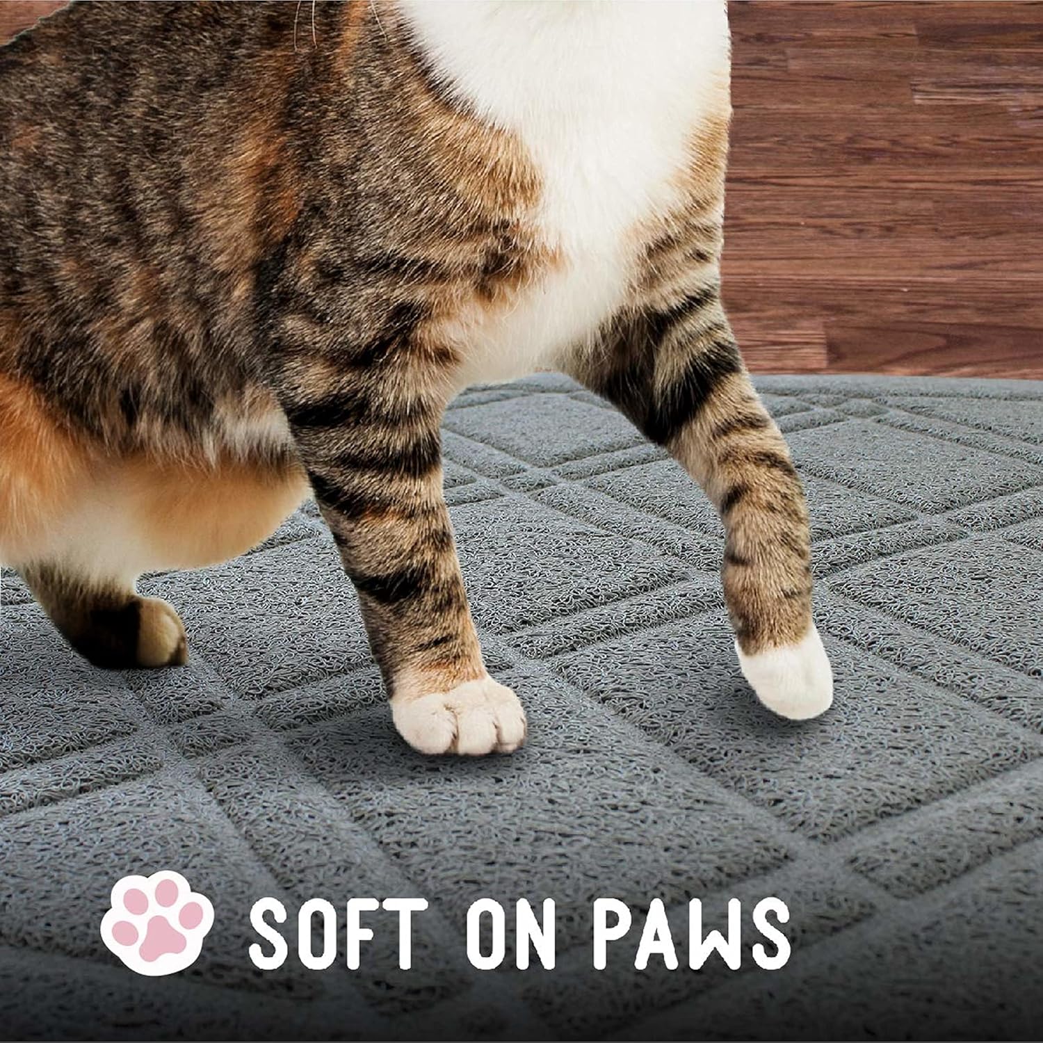 Downtown Pet Supply – Tapete de arena para gatos – Tapete de arena para gatos – Suministros para gatos – Tapete acolchado antideslizante para caja