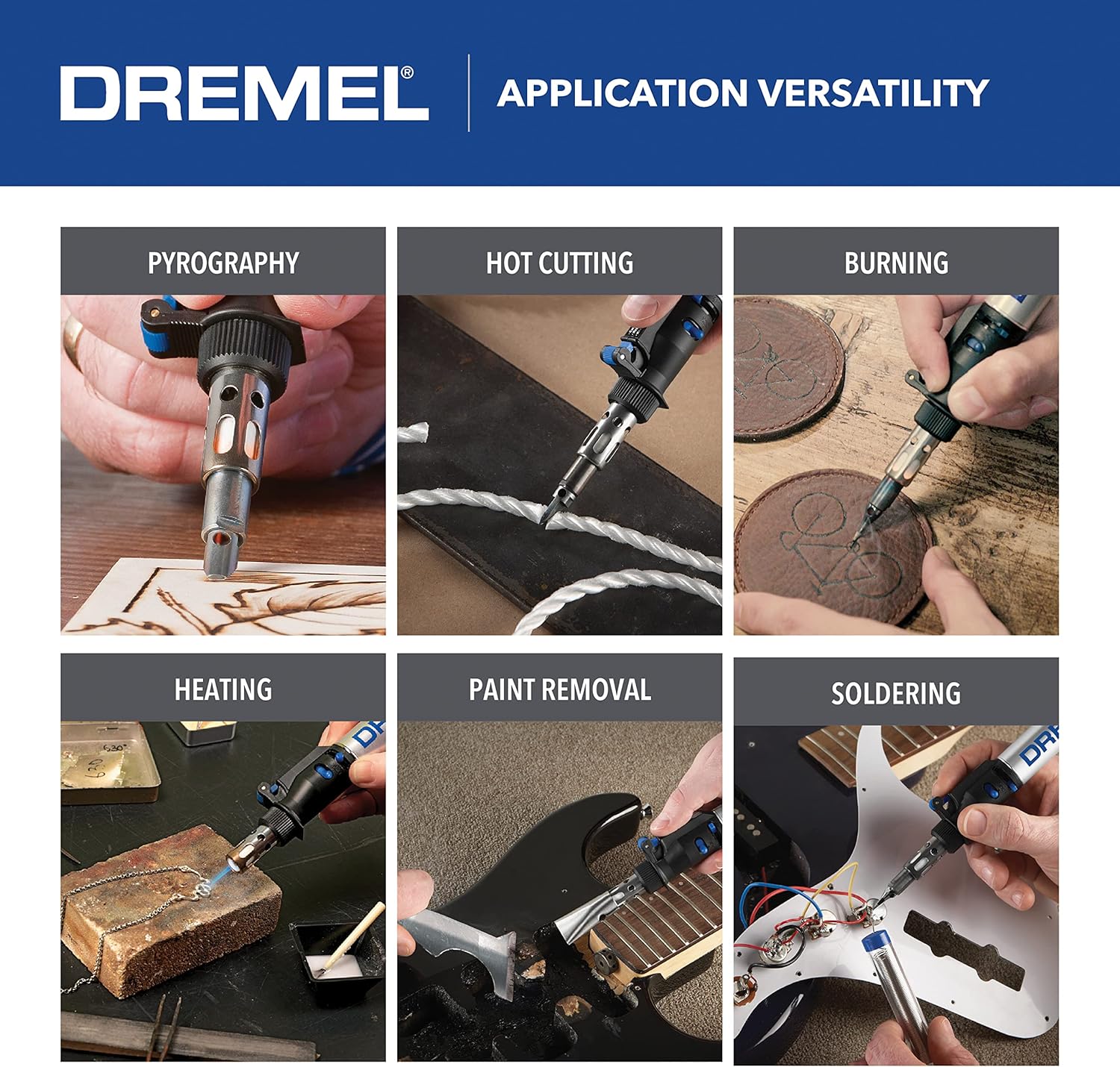 Soplete de precisión para soldaduras con butano Dremel