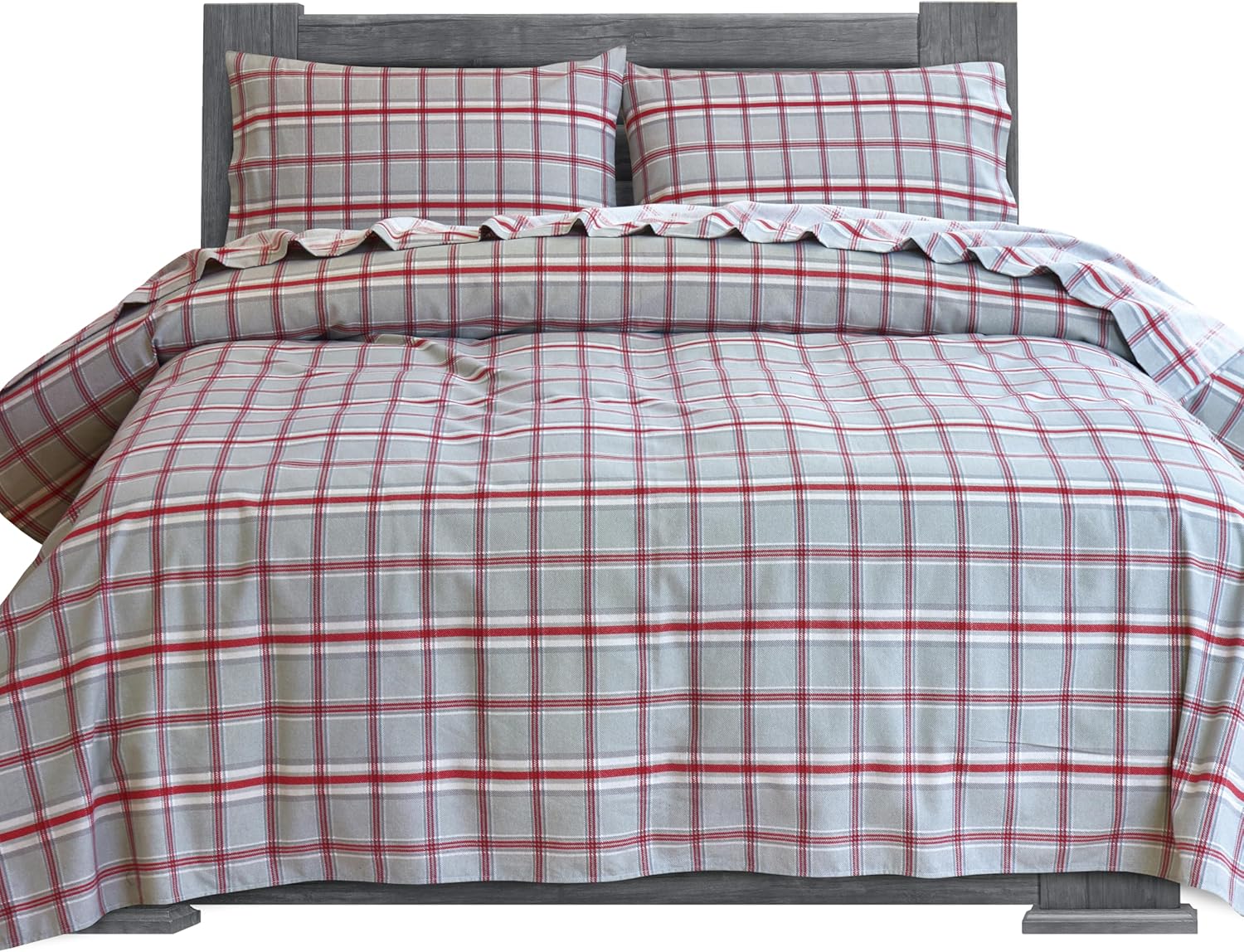 Elegant Comfort Juego de sábanas suaves de franela de 100% algodón turco, 4 piezas, calidad premium, sábana bajera con bolsillo profundo, ultra