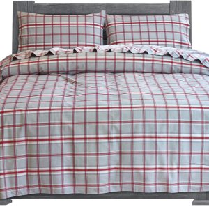 Elegant Comfort Juego de sábanas suaves de franela de 100% algodón turco, 4 piezas, calidad premium, sábana bajera con bolsillo profundo, ultra Elegant Comfort Juego de sábanas suaves de franela de 100% algodón turco, 4 piezas, calidad premium, sábana bajera con bolsillo profundo, ultra