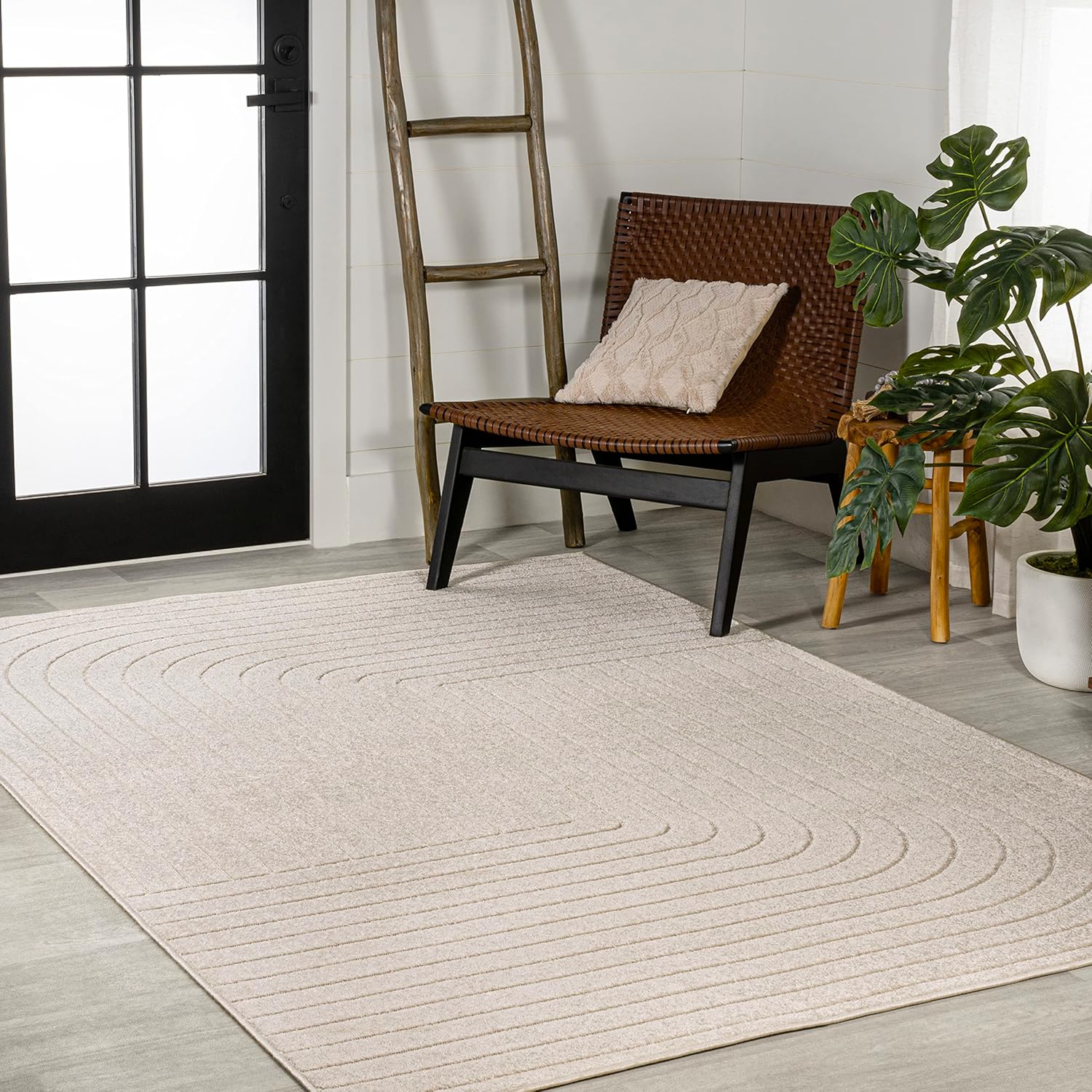 JONATHAN Y SCN101A-5 Odense – Alfombra minimalista geométrica para interiores, moderna, contemporánea, costera, geométrica, bohemia, dormitorio,