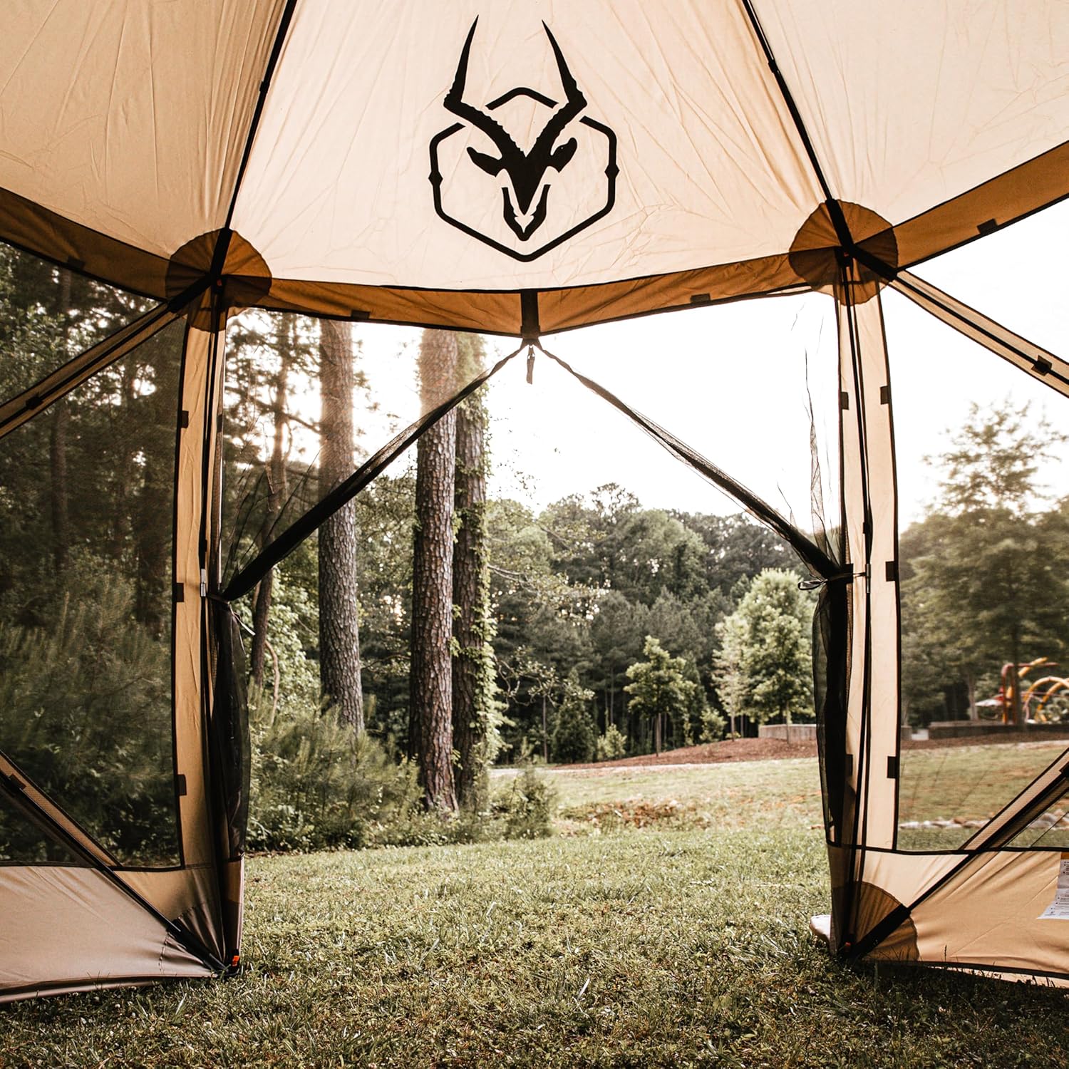Gazelle Tents, G6 – Gazebo portátil de 6 caras, tienda de campaña fácil de desplegar, duradera, malla TriTech, impermeable, resistente a los rayos