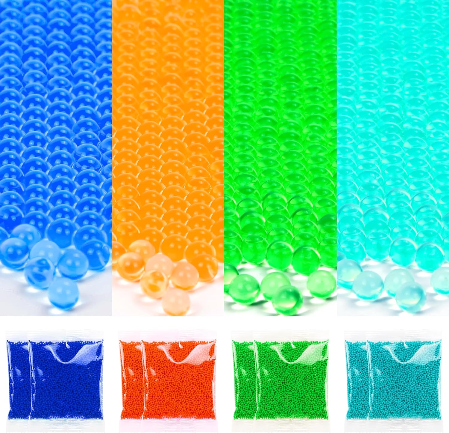 Palonu Water Ball Beads Ammo Refill Water Gel Bullets Beads 7-8mm for Water Blaster Gun Toys