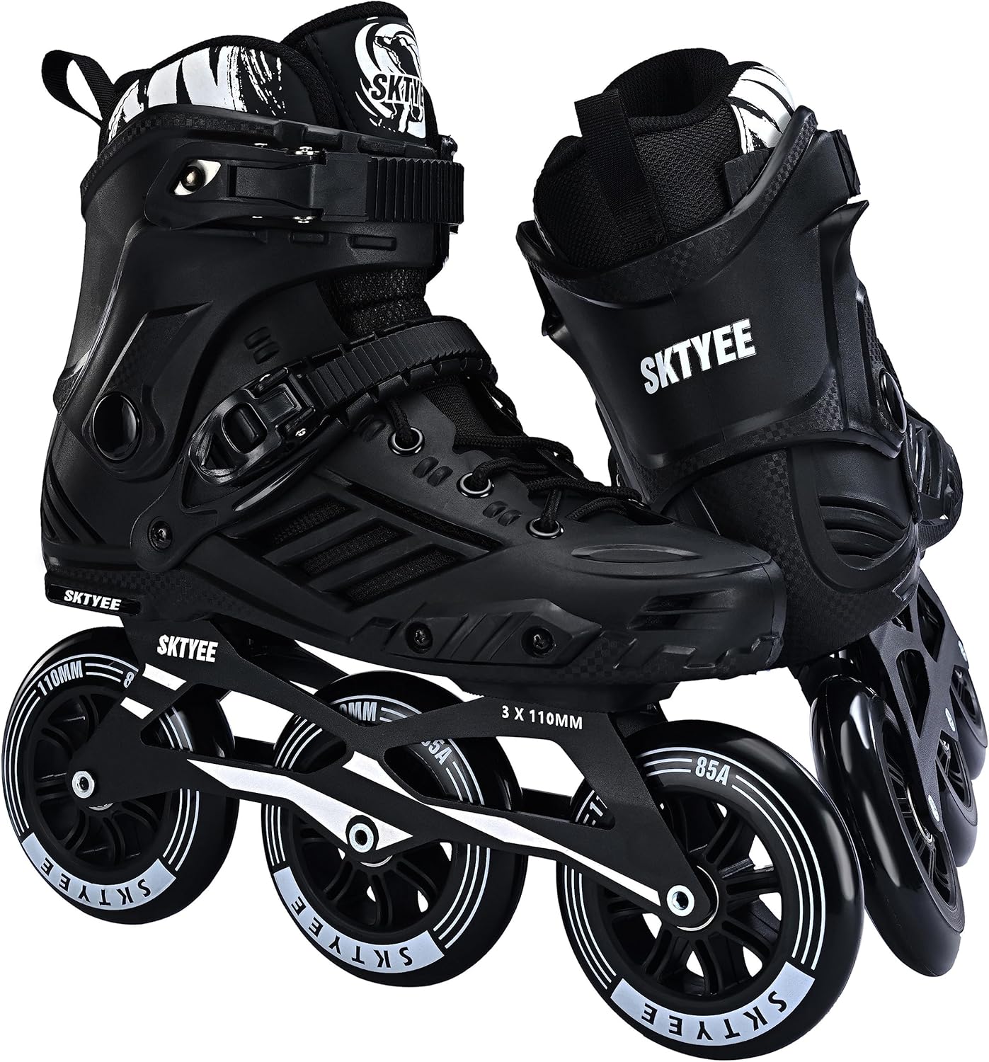 Patines en línea de 3 ruedas para hombres y mujeres, patines de velocidad en línea de alto rendimiento para adultos con ruedas de 4.331 in, patines