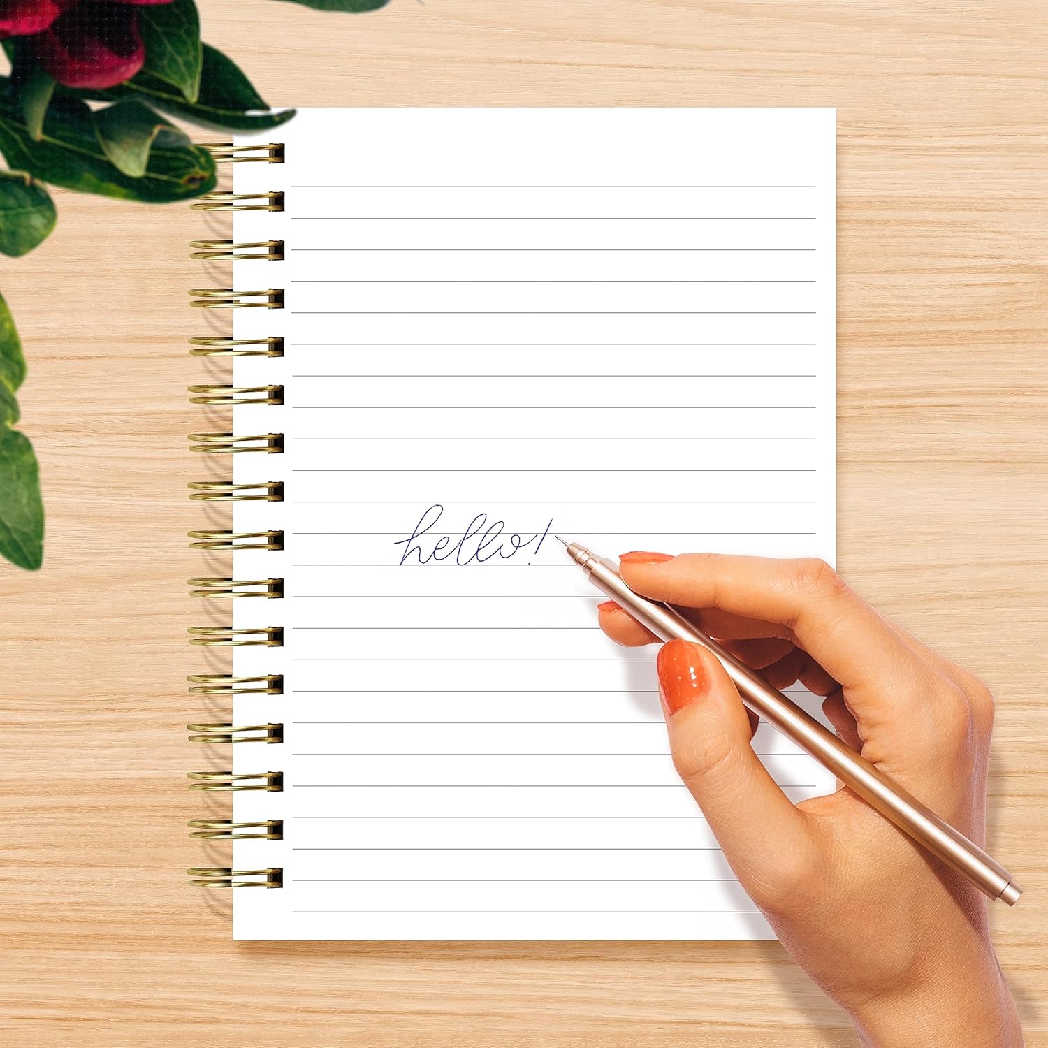 Designer Greetings, Designer Papers – Diario de tapa flexible con banda elástica, diseño floral de acuarela “Faith, Hope, Love”, 320 páginas (6 x