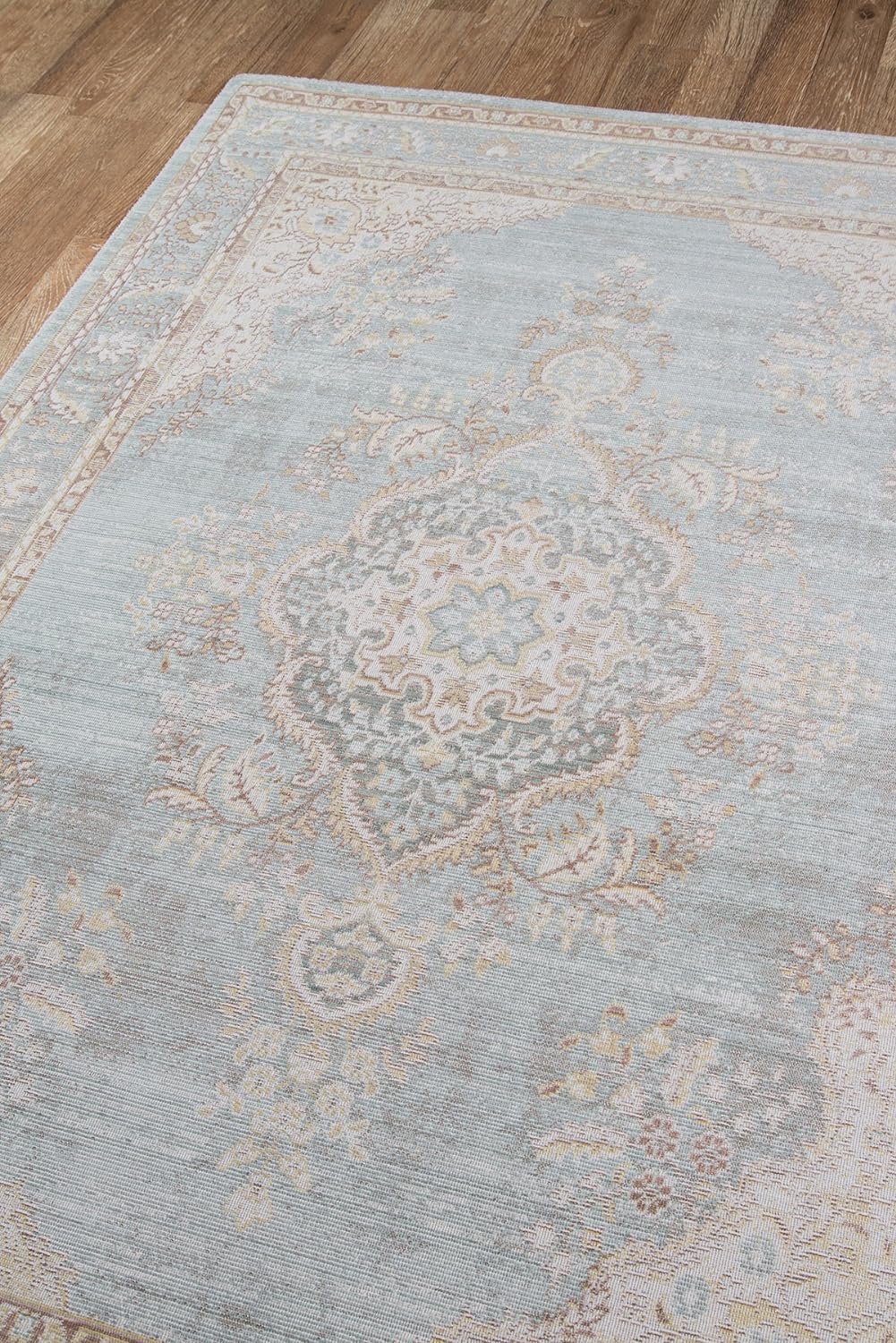 Momeni Rugs Isabella – Alfombra tradicional de tejido plano, 4 x 6 pies, color azul