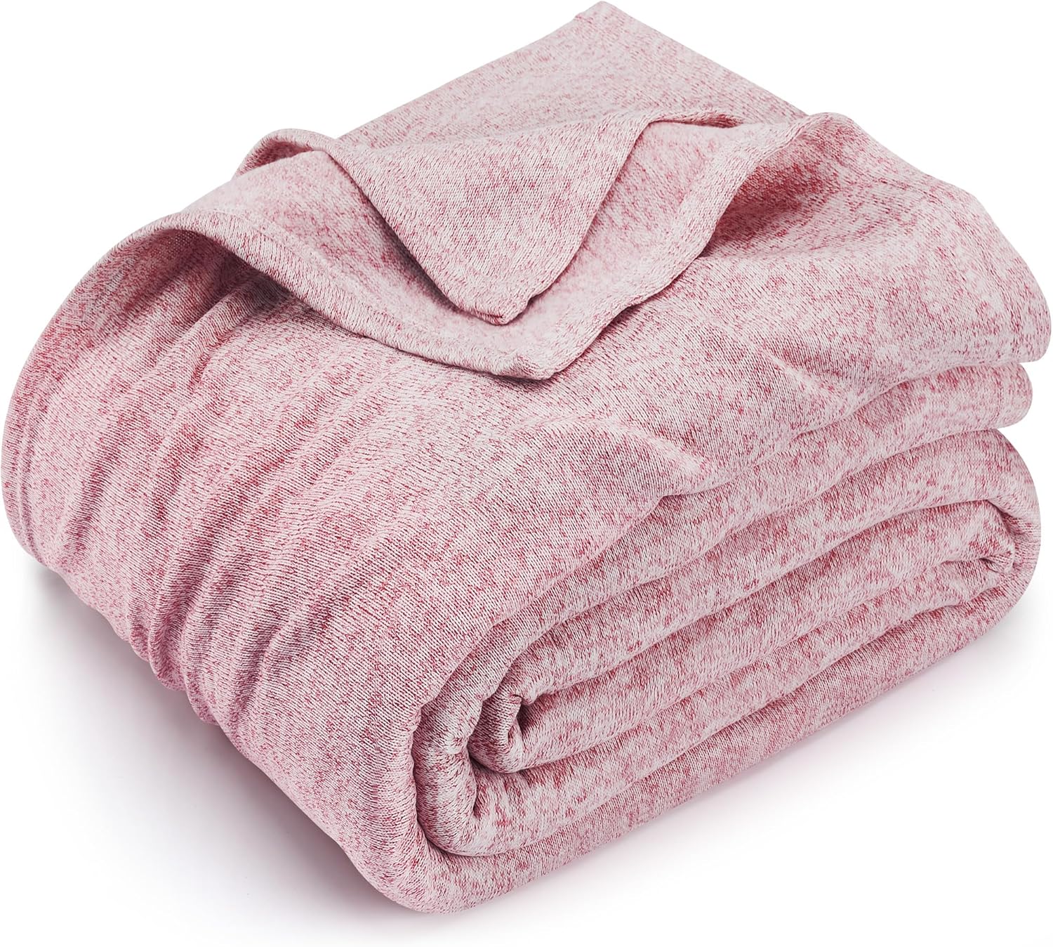 Utopia Bedding Manta de punto tamaño Queen (90 x 90 pulgadas, rojo) 250 GSM, suave, jaspeado, ligera, transpirable, para sofá, cama y sofá
