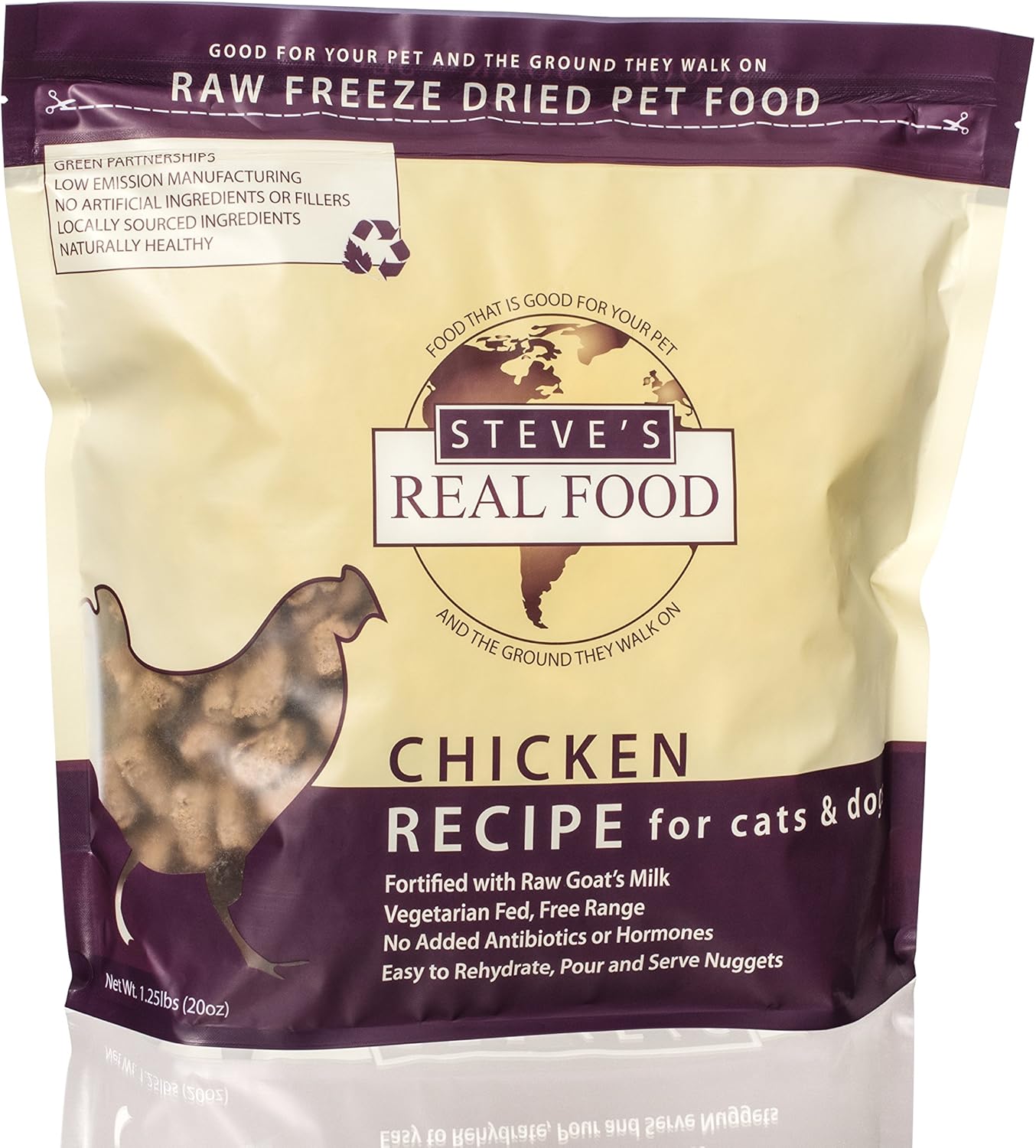 Steve’s Real Food Nuggets crudos liofilizados 1.25 # (pollo)