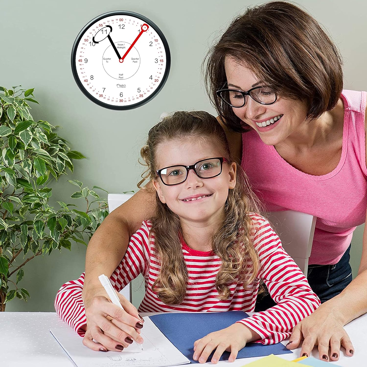 Teacher’s Choice Reloj de pared educativo