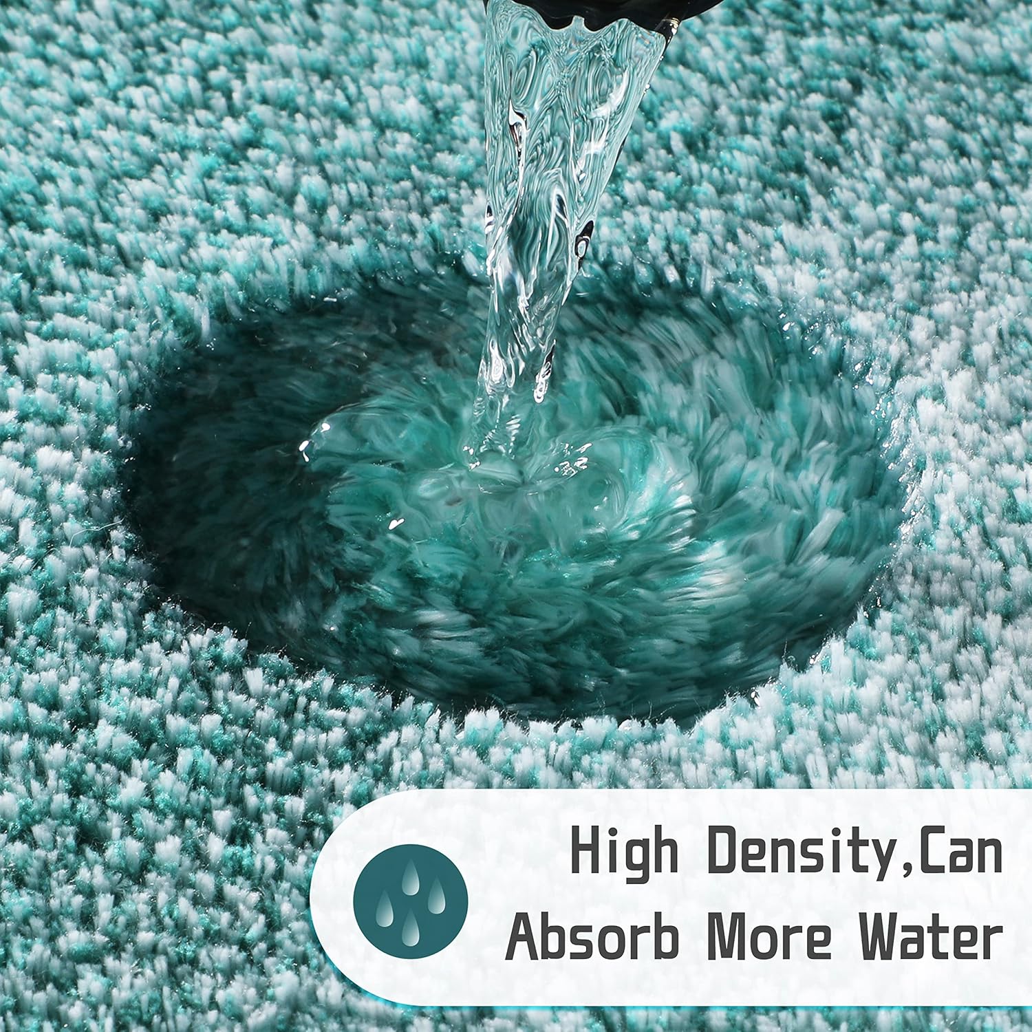 Yimobra Alfombras de lujo para inodoro en forma de U, esponjosas, extra suaves, absorbentes, de microfibra, para baño, para inodoro,