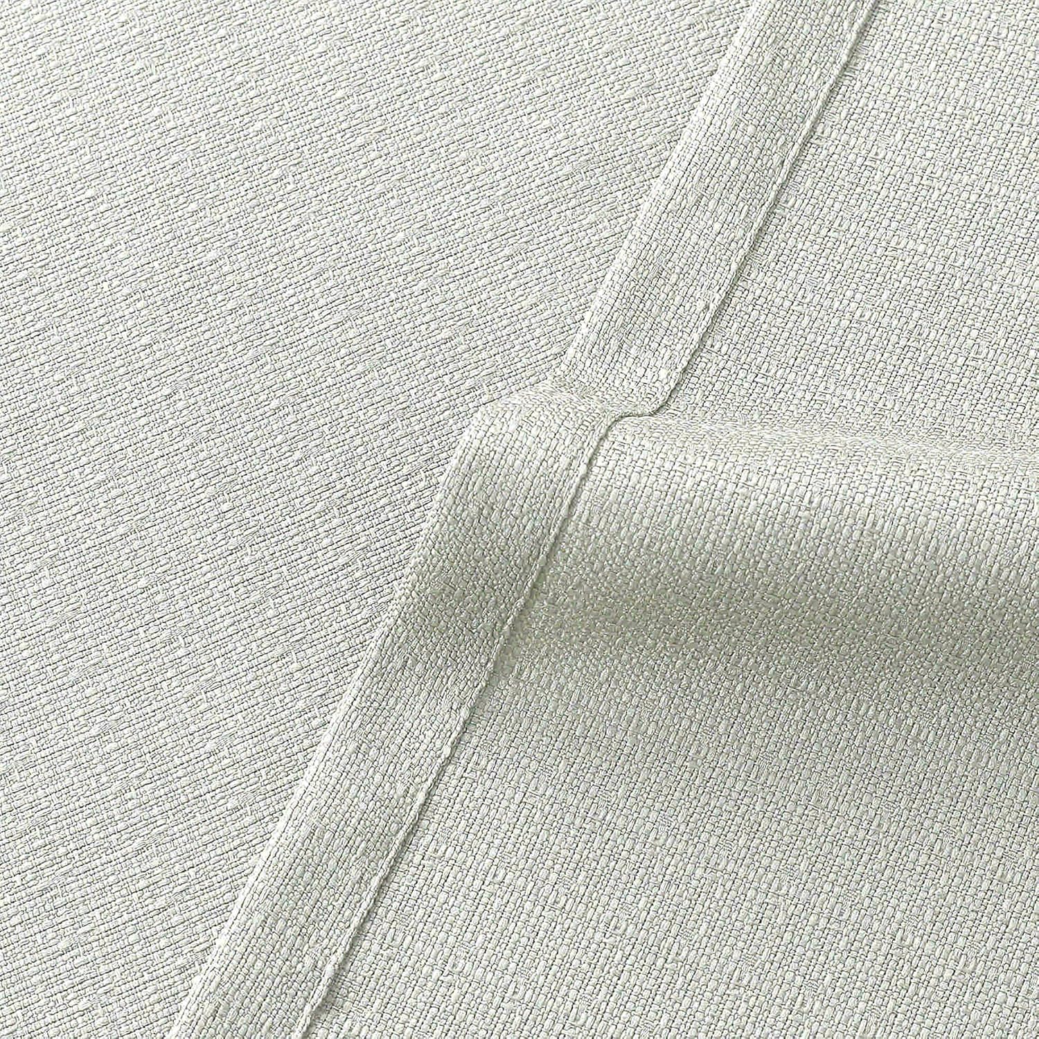 KOUFALL Cortinas semitraslúcidas cortas para ventana de baño, con bolsillo para barra, cortinas pequeñas de color blanco roto para cocina y