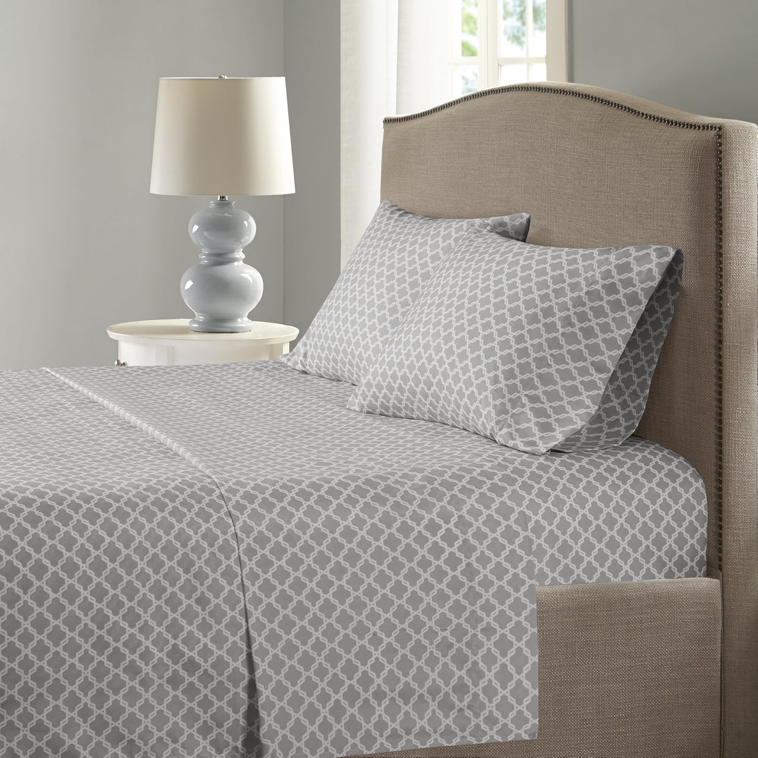 Comfort Spaces – Juego de sábanas de 3 piezas Coolmax supersuave y resistente a la decoloración que absorbe la humedad con elásticos alrededor que