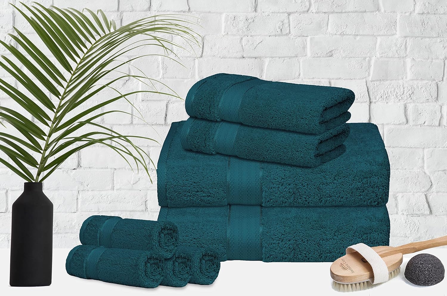GLAMBURG Juego de toallas prémium de 8 piezas de 700 GSM, contiene 2 toallas de baño de 30 x 54 pulgadas, 2 toallas de mano de 16 x 28 pulgadas, 4