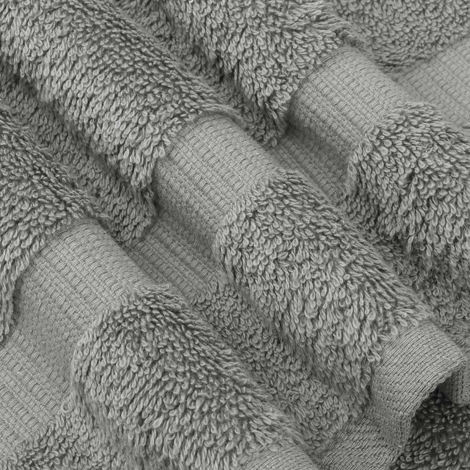 Chakir Turkish Linens Toallas turcas 100% algodón de calidad de hotel y spa, suaves y absorbentes (12 paños de baño, gris)