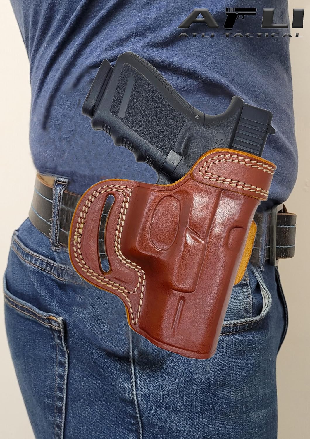 OWB – Funda de piel para pistola Glock 19, funda para pistola Glock19 19X, Glock 17, CZ P10C, Walther P99 AS, Canik TP9 DA SF SFx, Sig P225, M&P