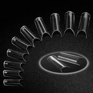 500 uñas postizas de acrílico transparente de cobertura completa, medias uñas de puntas blancas, decora tus uñas tu misma, 10 tamaños 500 uñas postizas de acrílico transparente de cobertura completa, medias uñas de puntas blancas, decora tus uñas tu misma, 10 tamaños