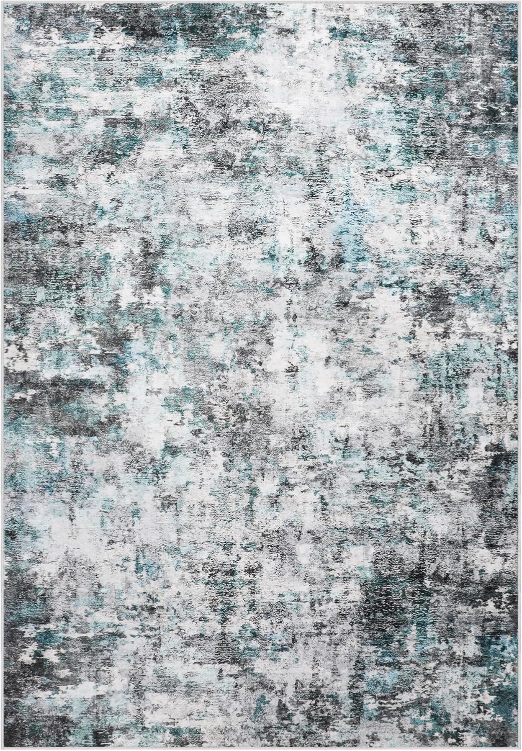 Miukiki Alfombras de área de 8 x 10, moderno, abstracto, lavable para sala de estar, resistente a las manchas, no desprende pelo, con respaldo
