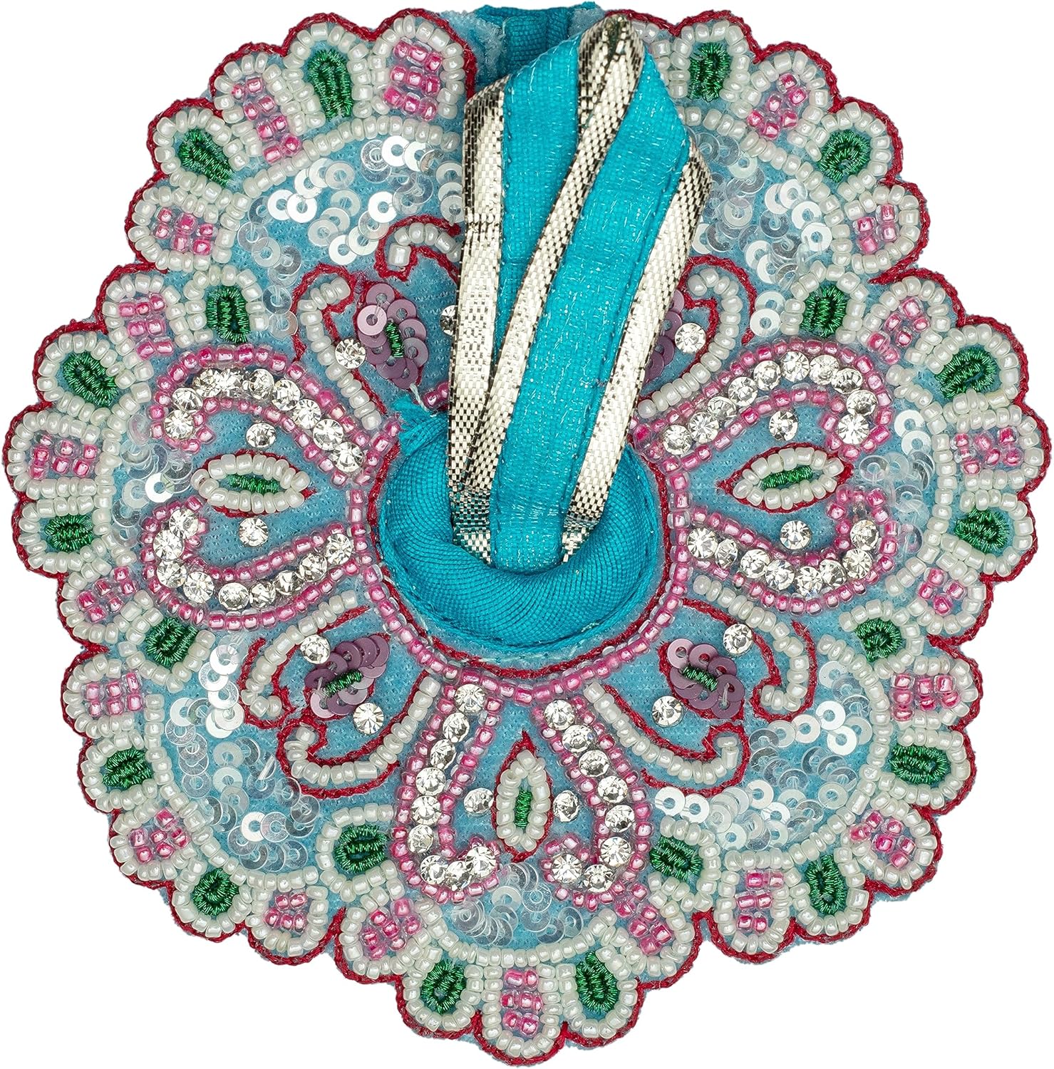 Aditri Creation Paño de diseñador azul para Lord Krishan Ladu Laddu Gopal Kanaiya Bal Krishna vestido de trabajo a mano Poshak Vastra para pequeña