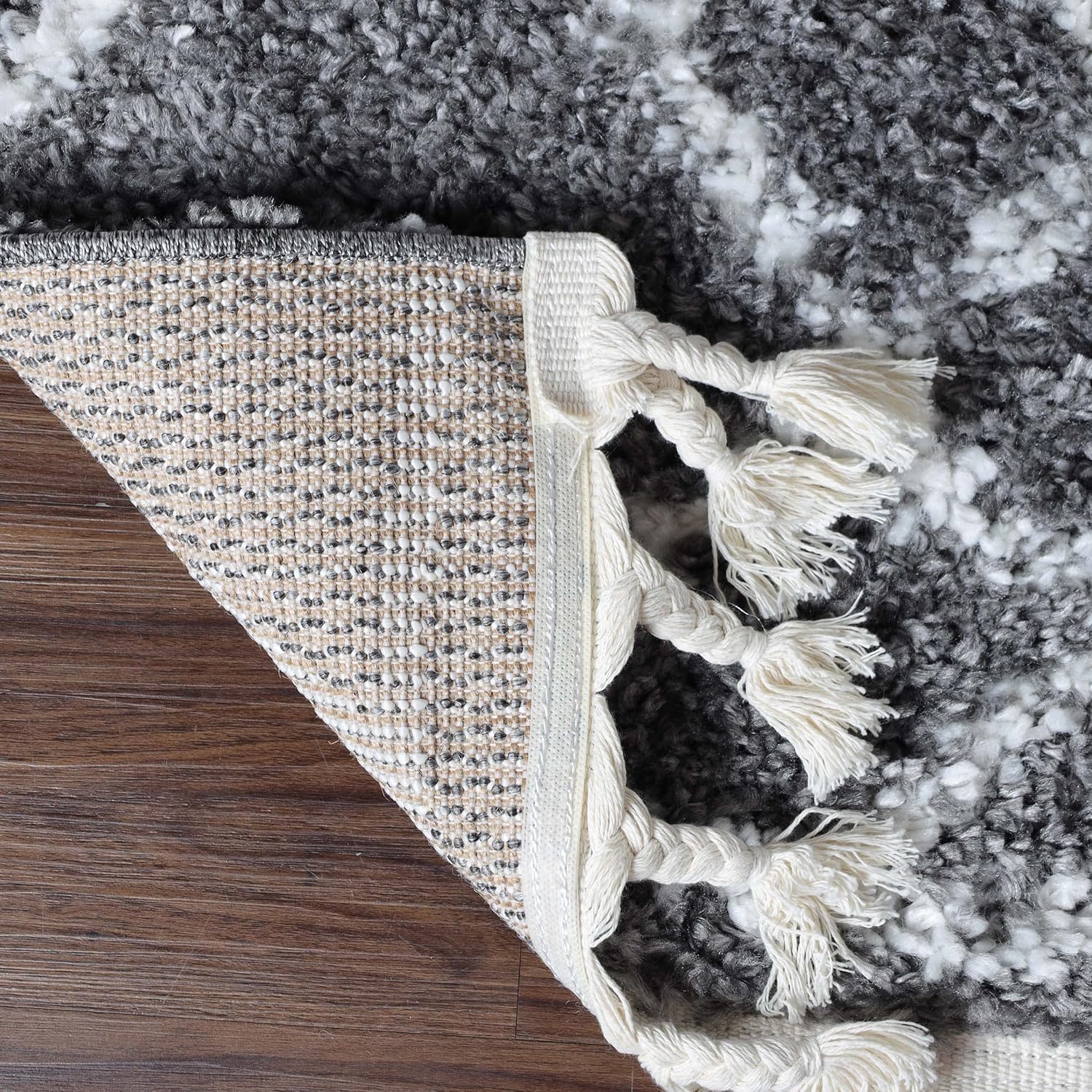 SUPERIOR Alfombra de área para interiores con borlas, perfecta para dormitorio, cocina, lavandería, entrada, oficina, sala de juegos, cubierta de