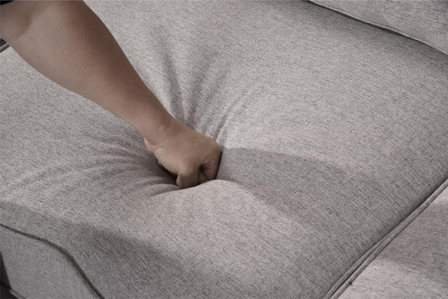 Sofá reversible en forma de U del módulo de combinación flexible de la tela para la sala de estar, seccional gris