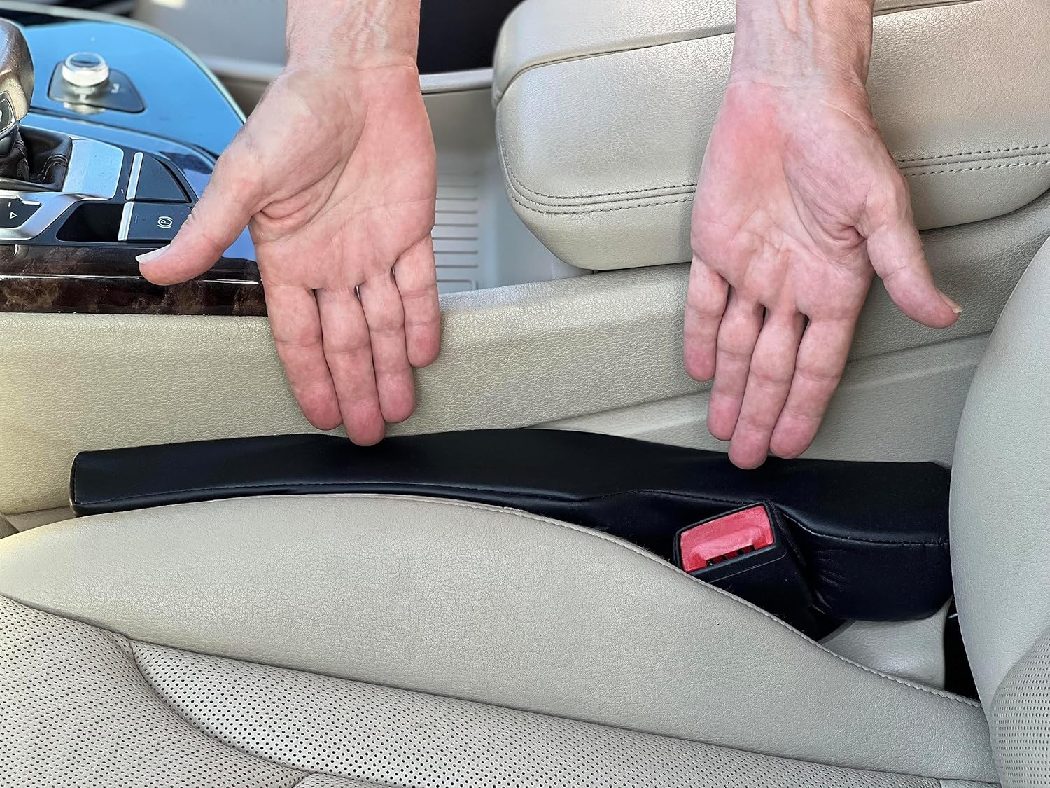 Llenador de huecos para asiento de automóvil – Bloquea el espacio entre el asiento y la consola central – Ajuste universal para el lado del