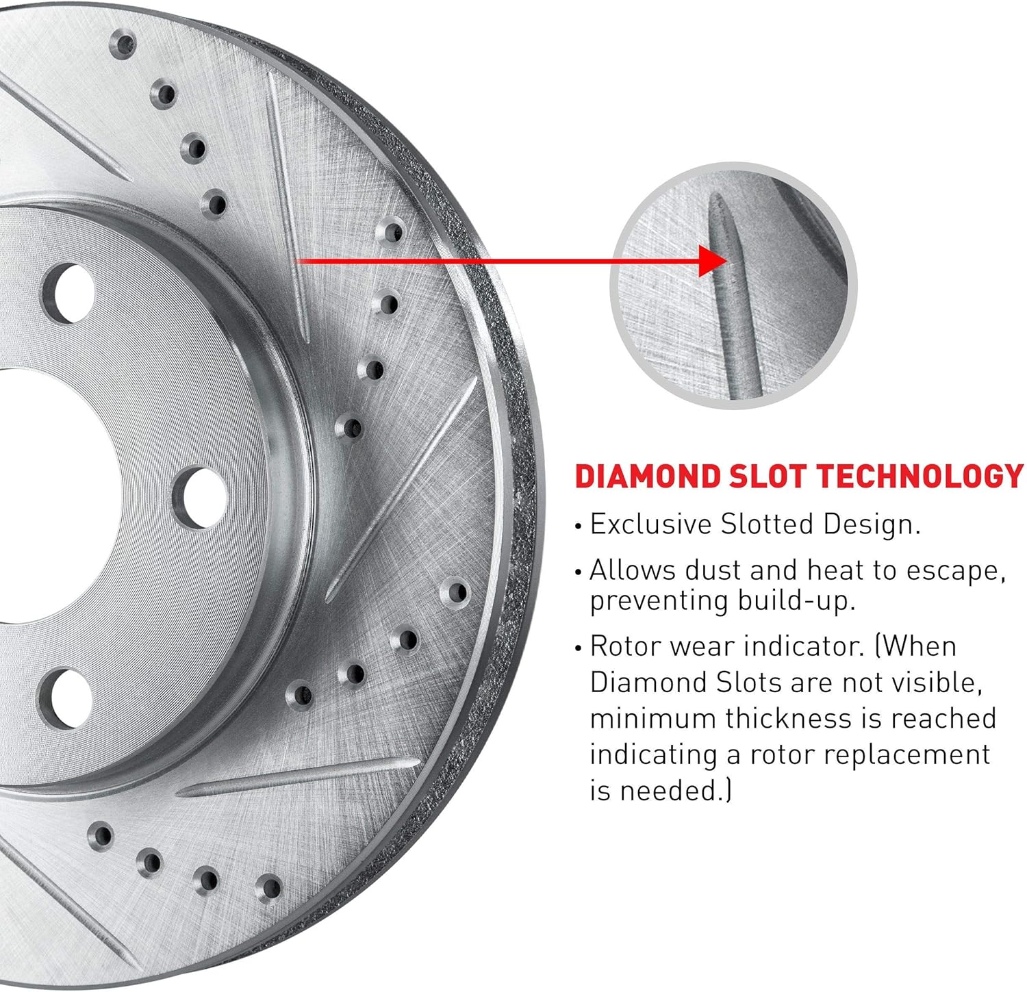 R1 Concepts Kit de rotor de freno delantero  Rotores de freno  Disco de freno  Perforado y ranurado WGPN1-40062