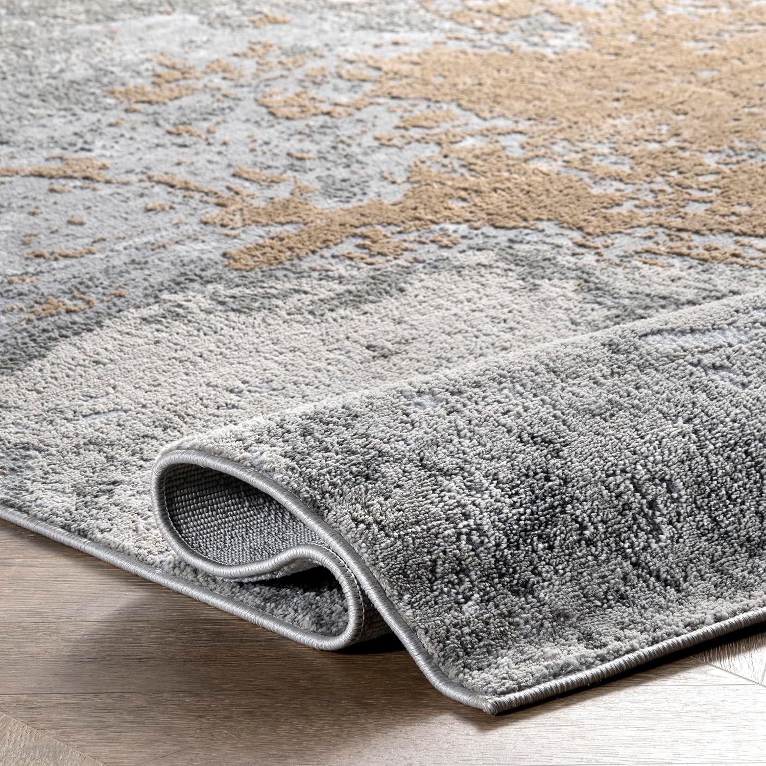 nuLOOM alfombra para corredor Cyn Abstract dorada de 2 pies 8 pulgadas x 8 pies