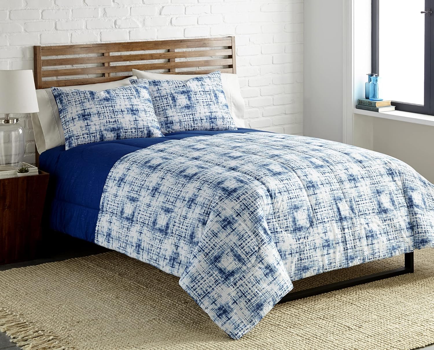 Thermee Micro Flannel Juego de edredón tamaño matrimonialqueen, ropa de cama de felpa, suave y cálida, lavar y secar a máquina, cuadros de acuarela