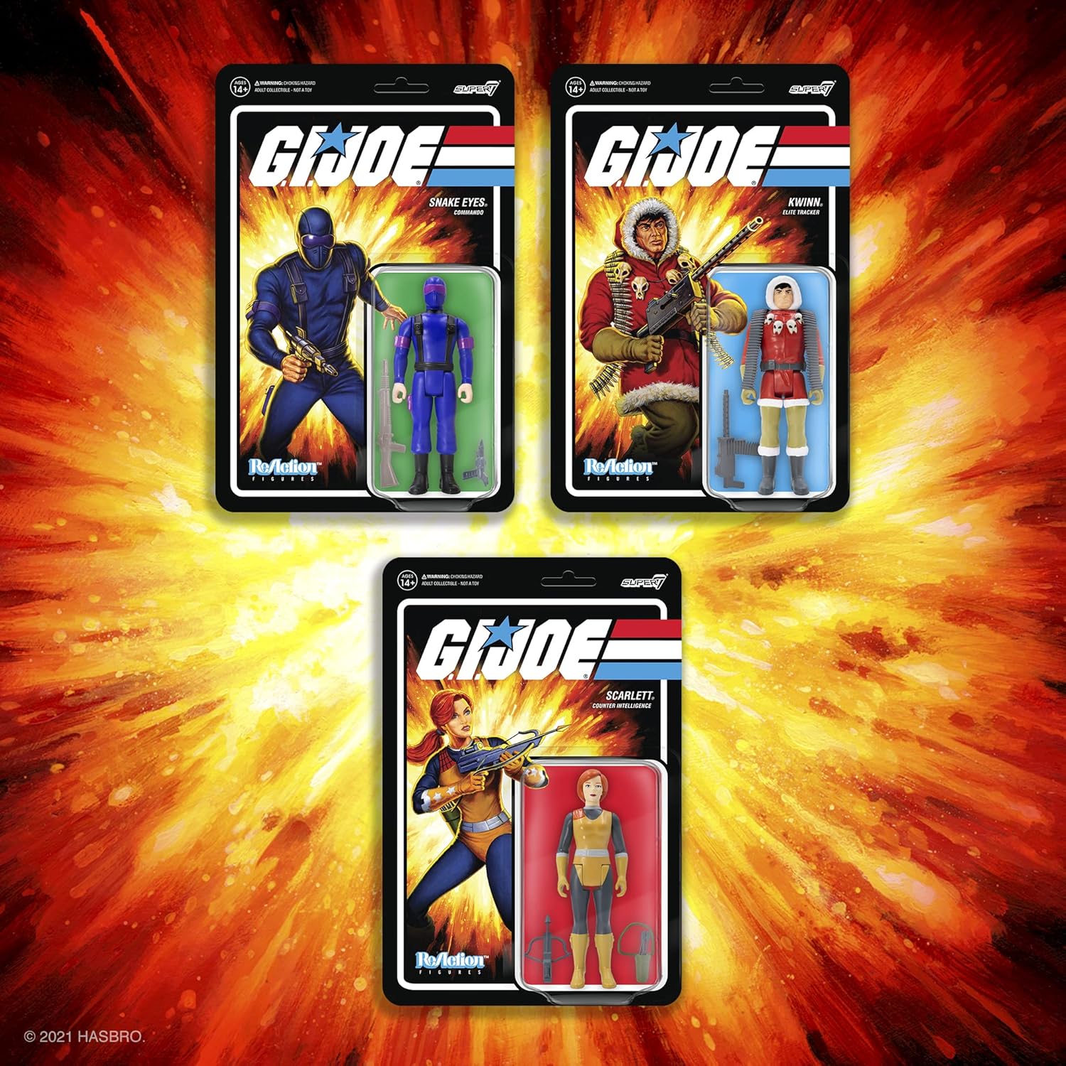 Super7 G.I. Joe Snake Eyes (RAH) 3.75 in Figura de reacción