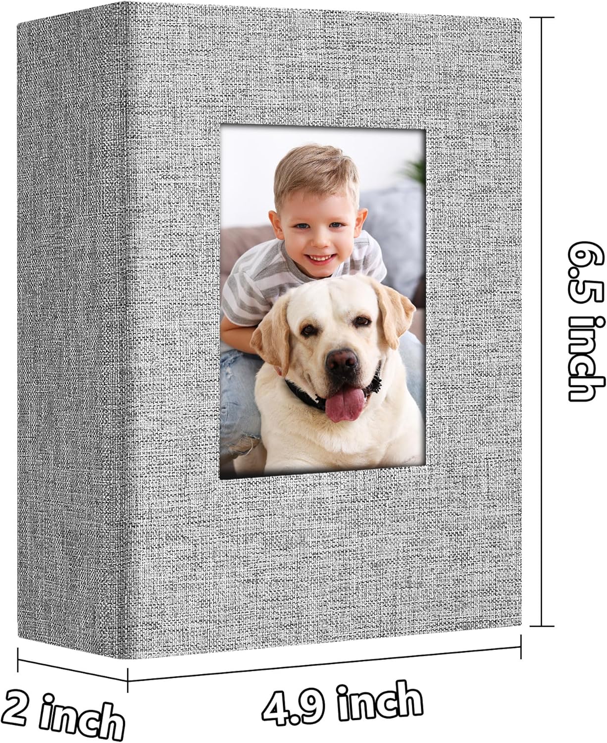 Yopih Álbum de fotos de 4 x 6 pulgadas, 100 bolsillos, con cubierta de lino, álbumes de fotos para familia, boda, bebé, libro de fotos con capacidad