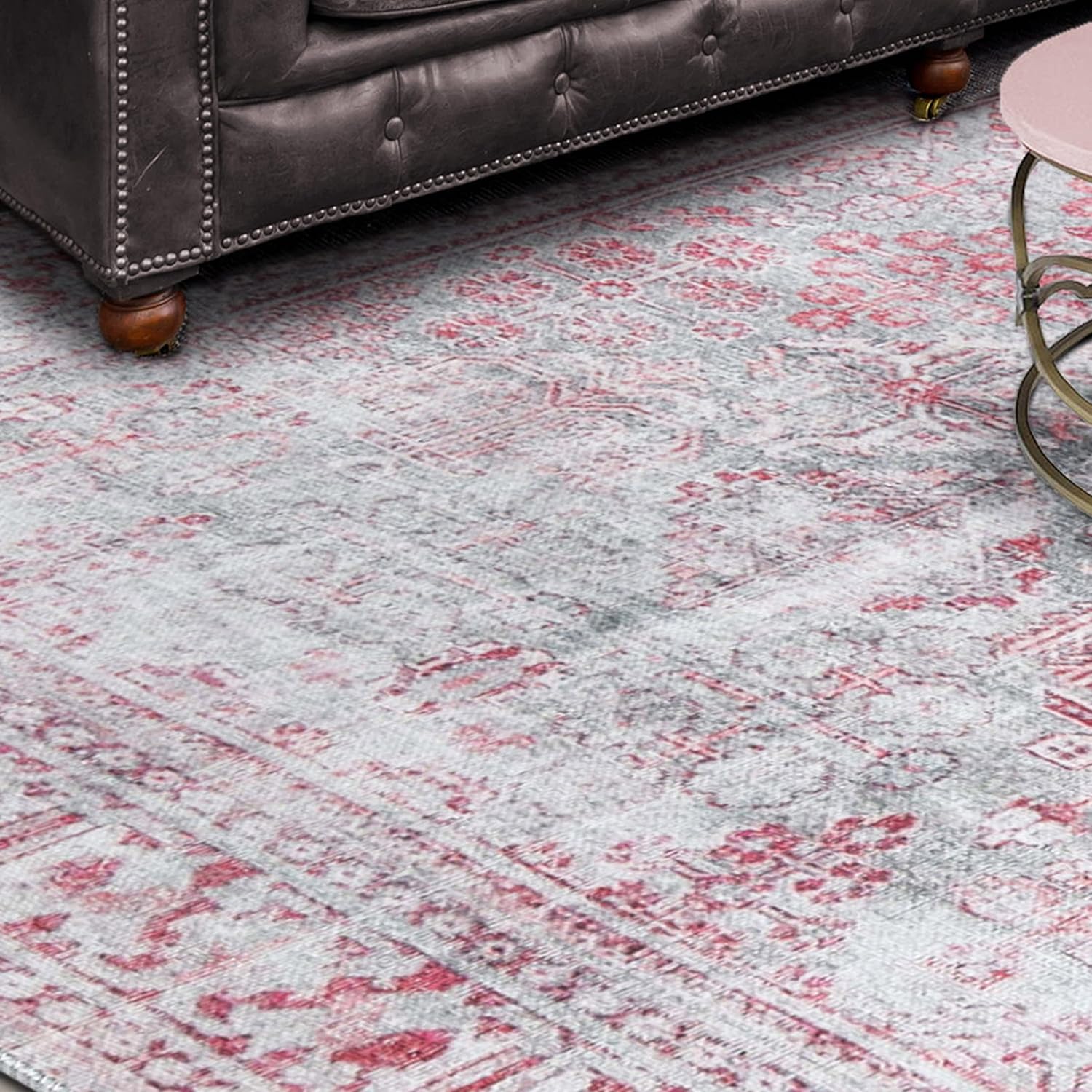 SUPERIOR Alfombra de área para interiores para sala de estar, comedorcocina, oficina, entrada, dormitorio, alfombras únicas, respaldo de algodón,
