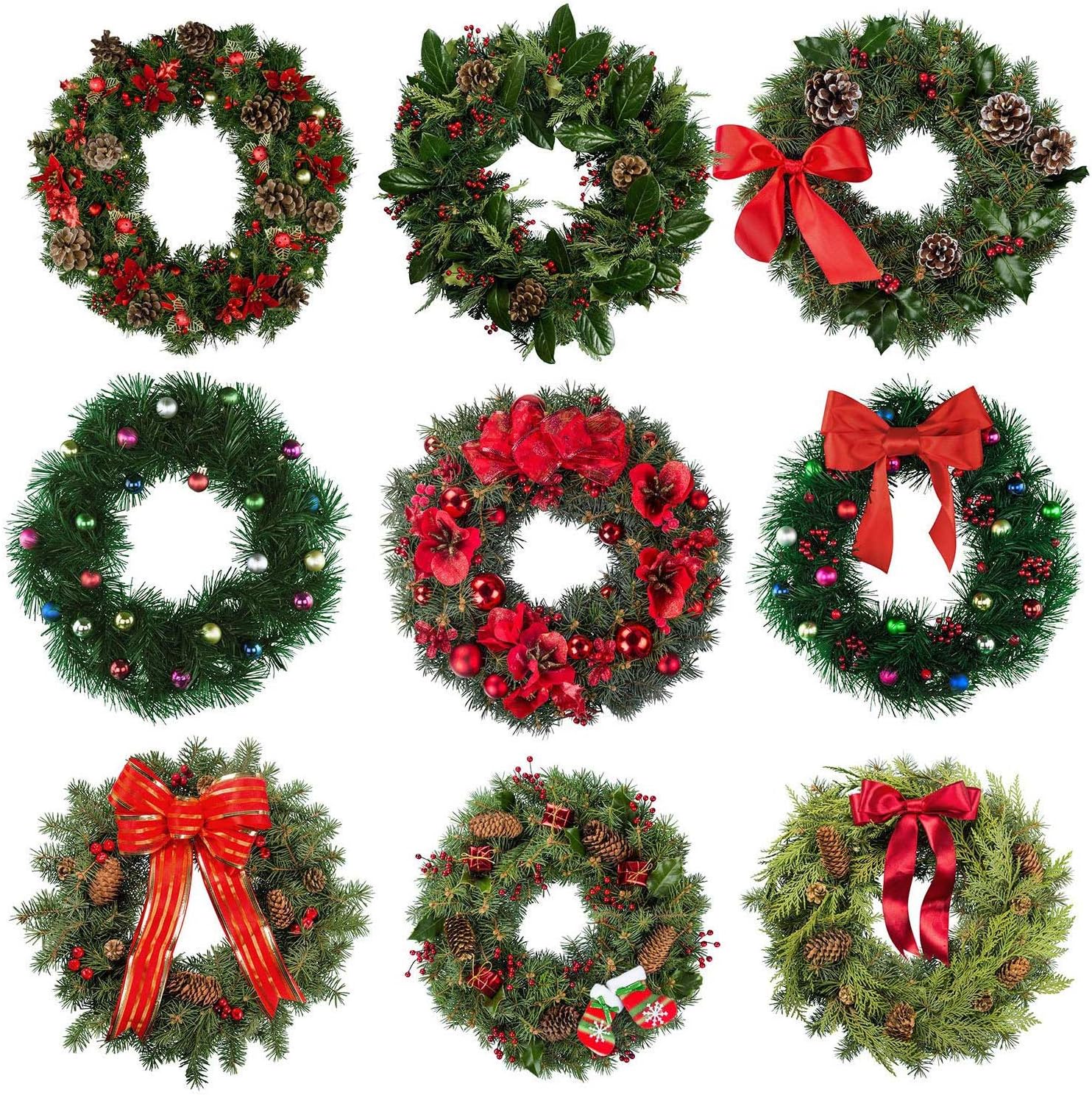 4 marcos de corona de alambre de 12 pulgadas, marco de corona de flores de metal, para hacer anillos para Navidad, Año Nuevo, decoración de fiesta