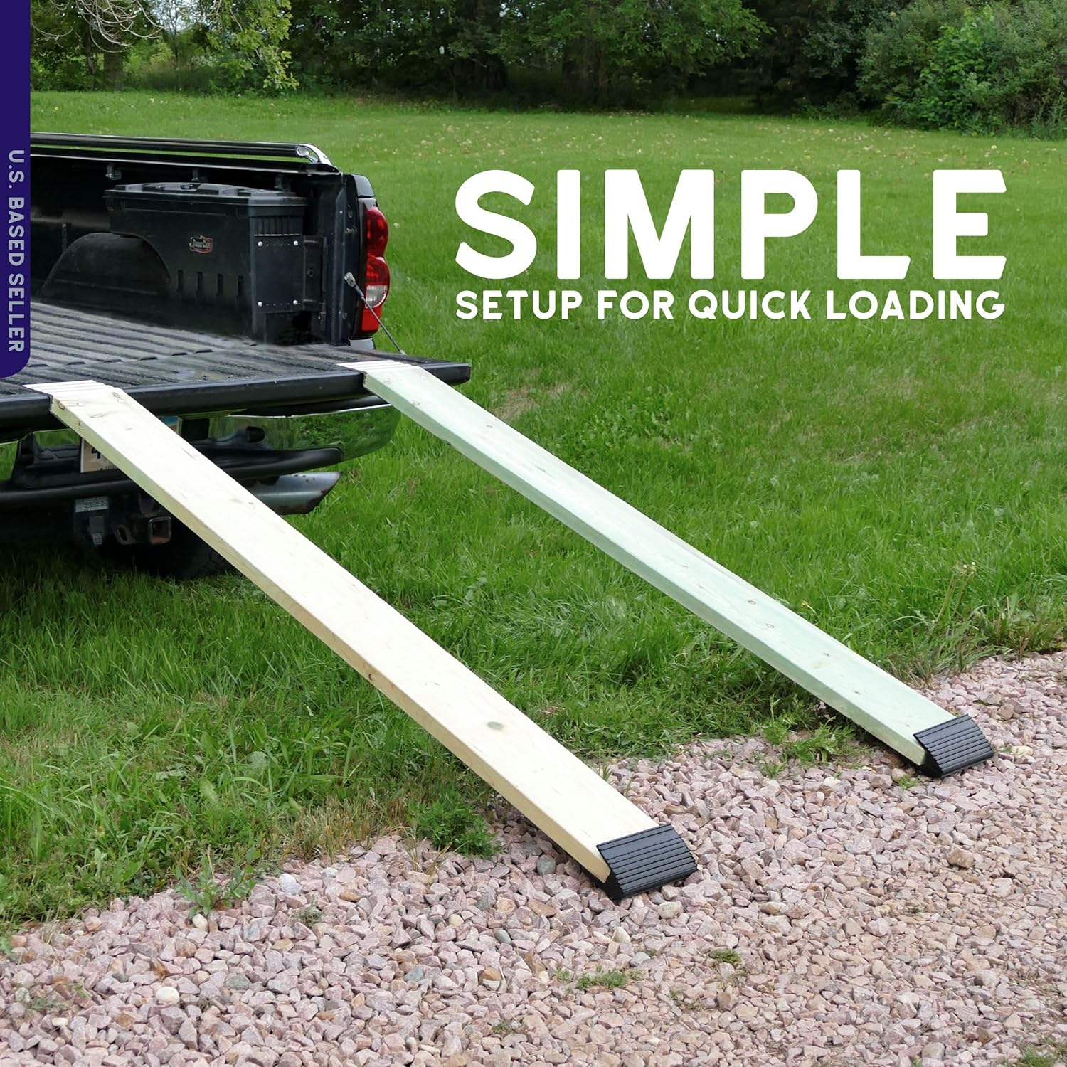 BISupply Extremos de rampa de carga para camiones soporte de rampas de aluminio de 8 pulgadas y pies de goma para automóvil, camiones, remolque,