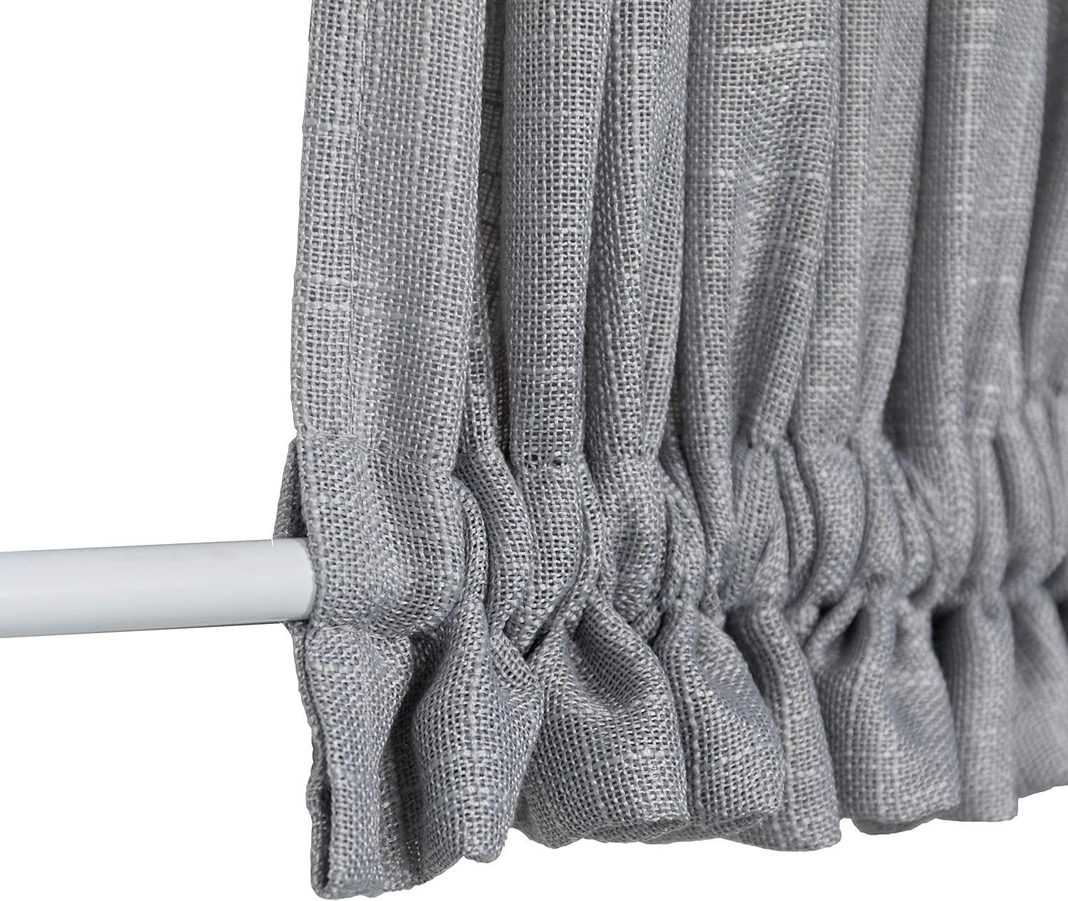 Aquazolax – Cortinas de puerta francesas a rayas blancas transparentes para puertas de cristal de patio, ventanas