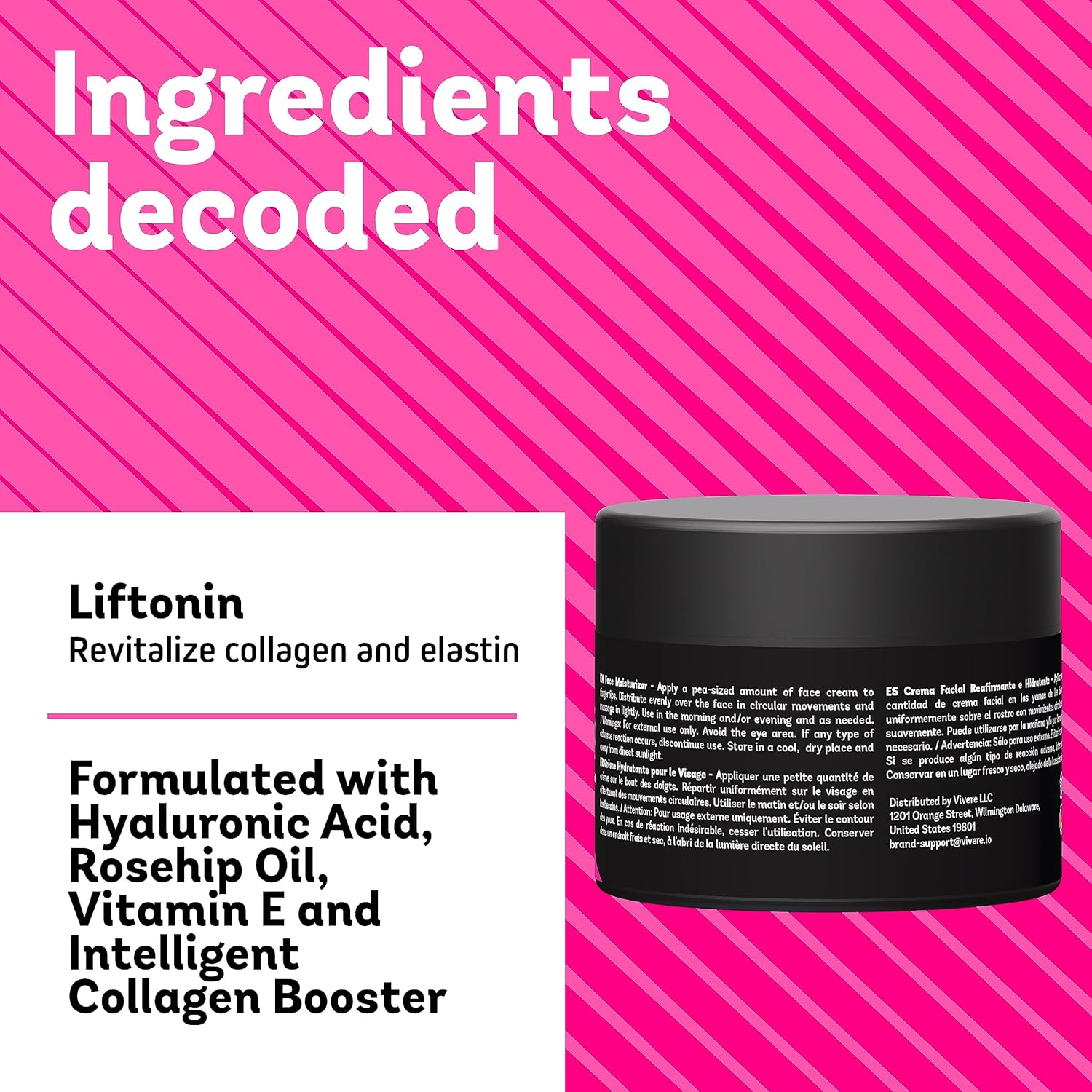 Zumba – Hidratante facial  Hidratante facial tonificante e hidratante con vitamina E, ácido hialurónico, aceite de rosa mosqueta, refuerzo de