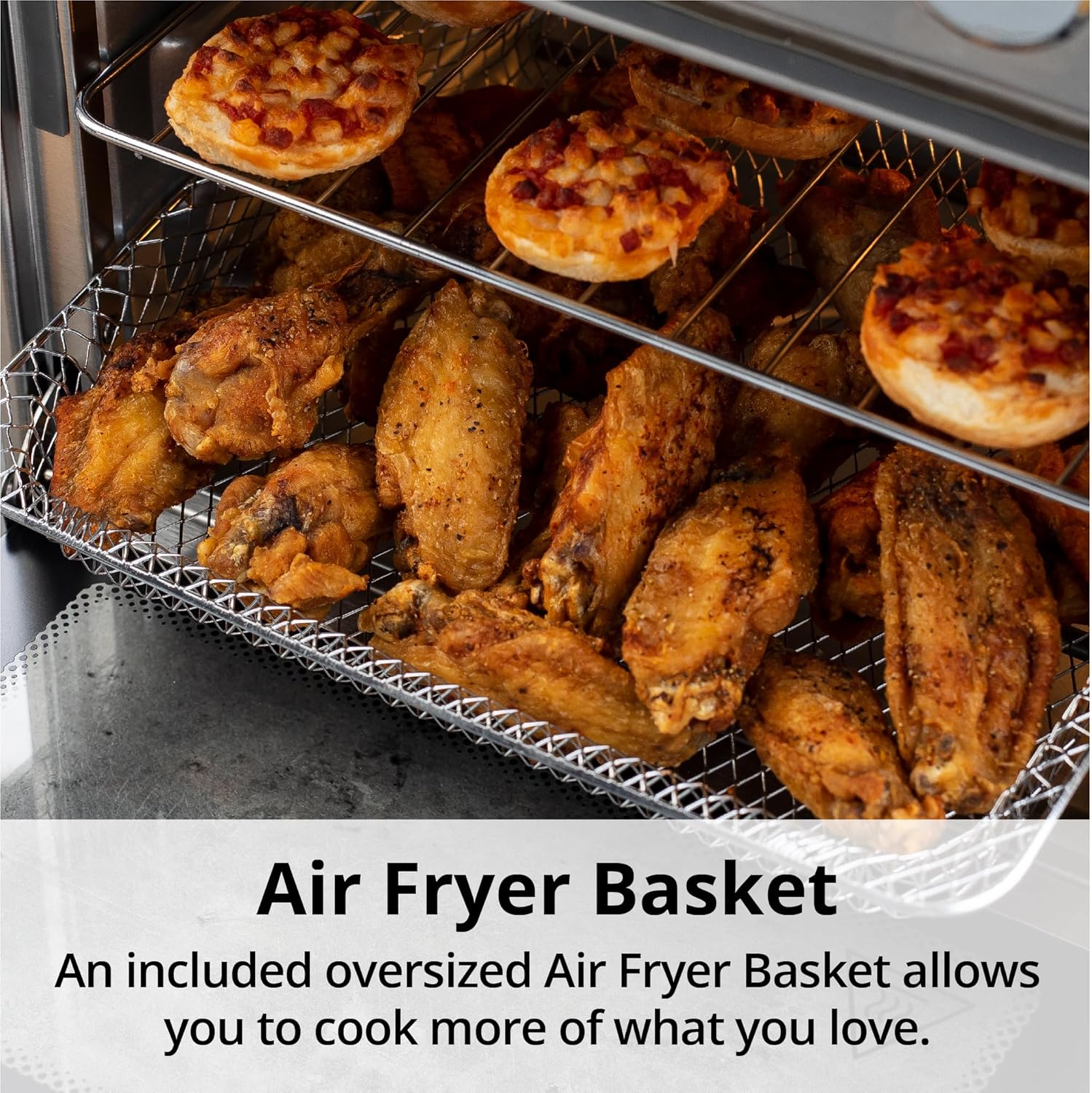Ariawave – Mini freidora de aire y horno tostador de 16 cuartos de galón, multifuncional con 15 ajustes preestablecidos, freír, hornear, asar,