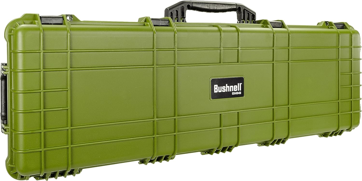Bushnell Estuche rígido grande para rifle de 44 pulgadas, impermeable, a prueba de golpes y listo para la TSA