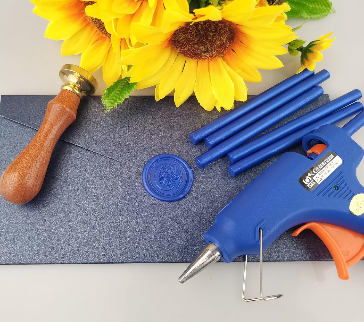 30 barras de cera de sellado de 0.27 pulgadas para pistola de pegamento, mini barras de sellado de cera PORXFLY ideales para tarjetas, sobres,
