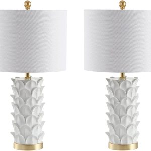 SAFAVIEH Lighting Collection – Juego de 2 lámparas de mesa para dormitorio, sala de estar, oficina en casa, escritorio, mesita de noche, 25 pulgadas SAFAVIEH Lighting Collection – Juego de 2 lámparas de mesa para dormitorio, sala de estar, oficina en casa, escritorio, mesita de noche, 25 pulgadas